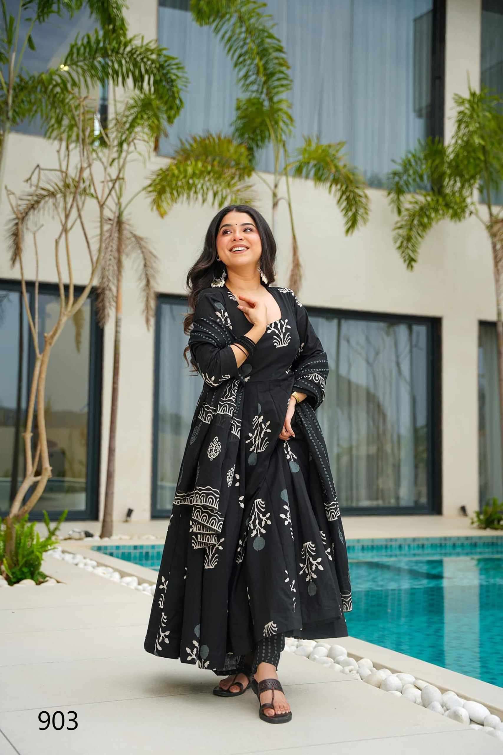 Lucaya Clora Vol 9 901 TO 907 Long Kurti Bottom Dupatta Collection Exploter view 6