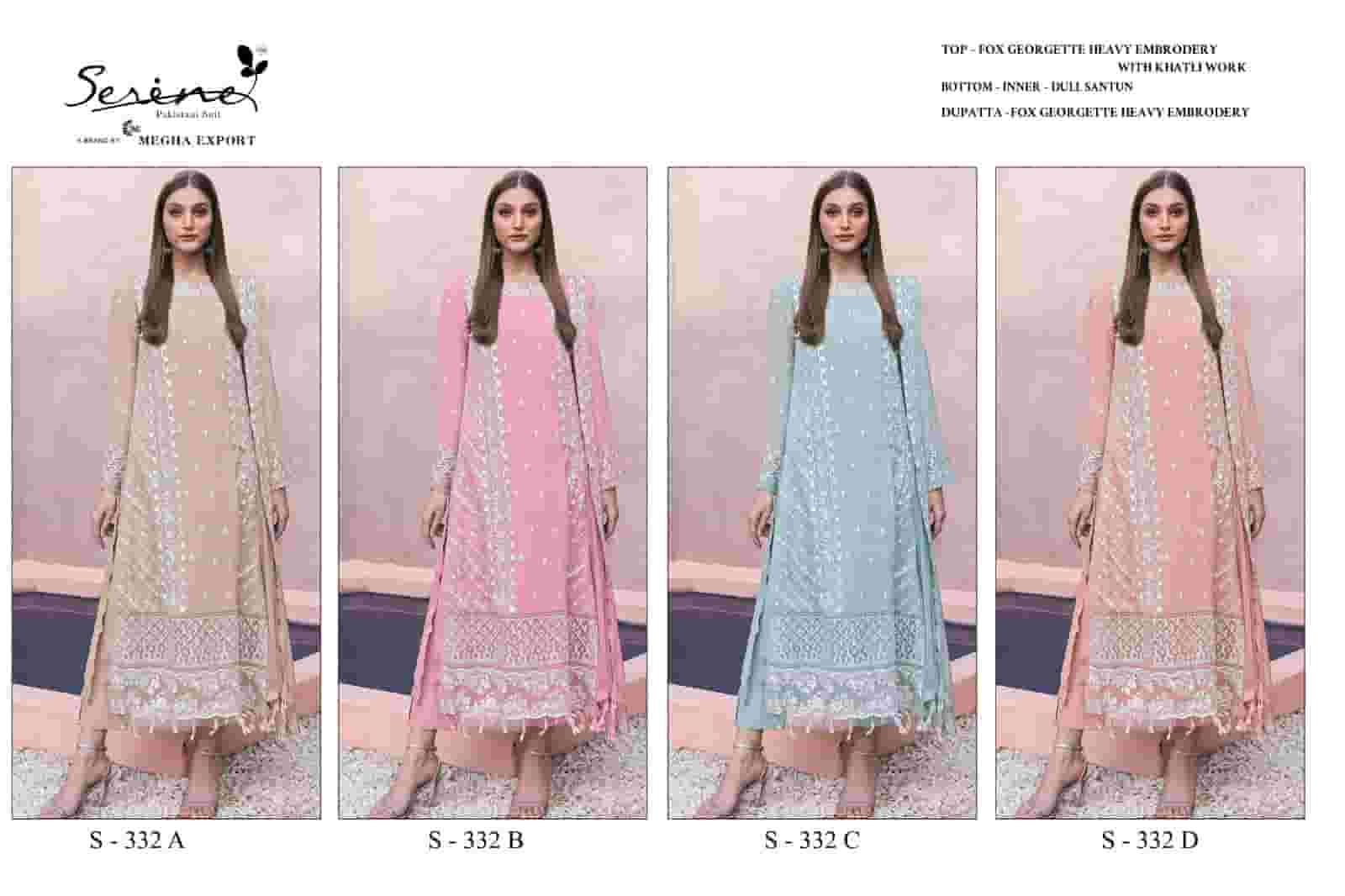 Megha Export S 332 Colors Pakistani Style Designer Georgette Suit Wholesalers view 5