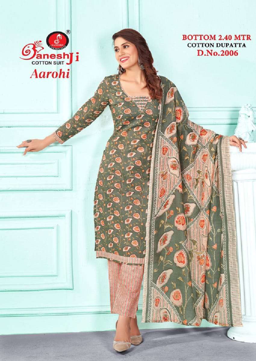 Ganeshji Aarohi Vol 2 Daily Wear Printed Heavy Cotton Dress Material view 6