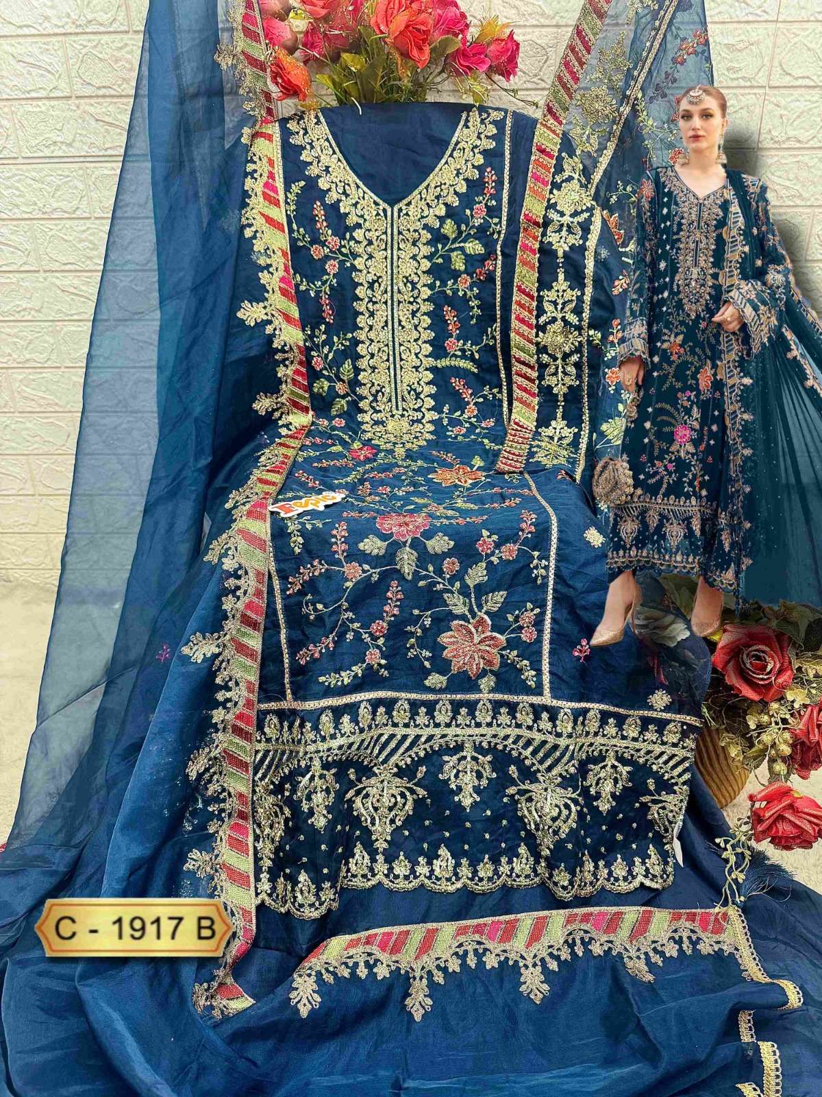 Fepic C 1917 B Heavy Designer Style Pakistani Festive Wear Suit view 2