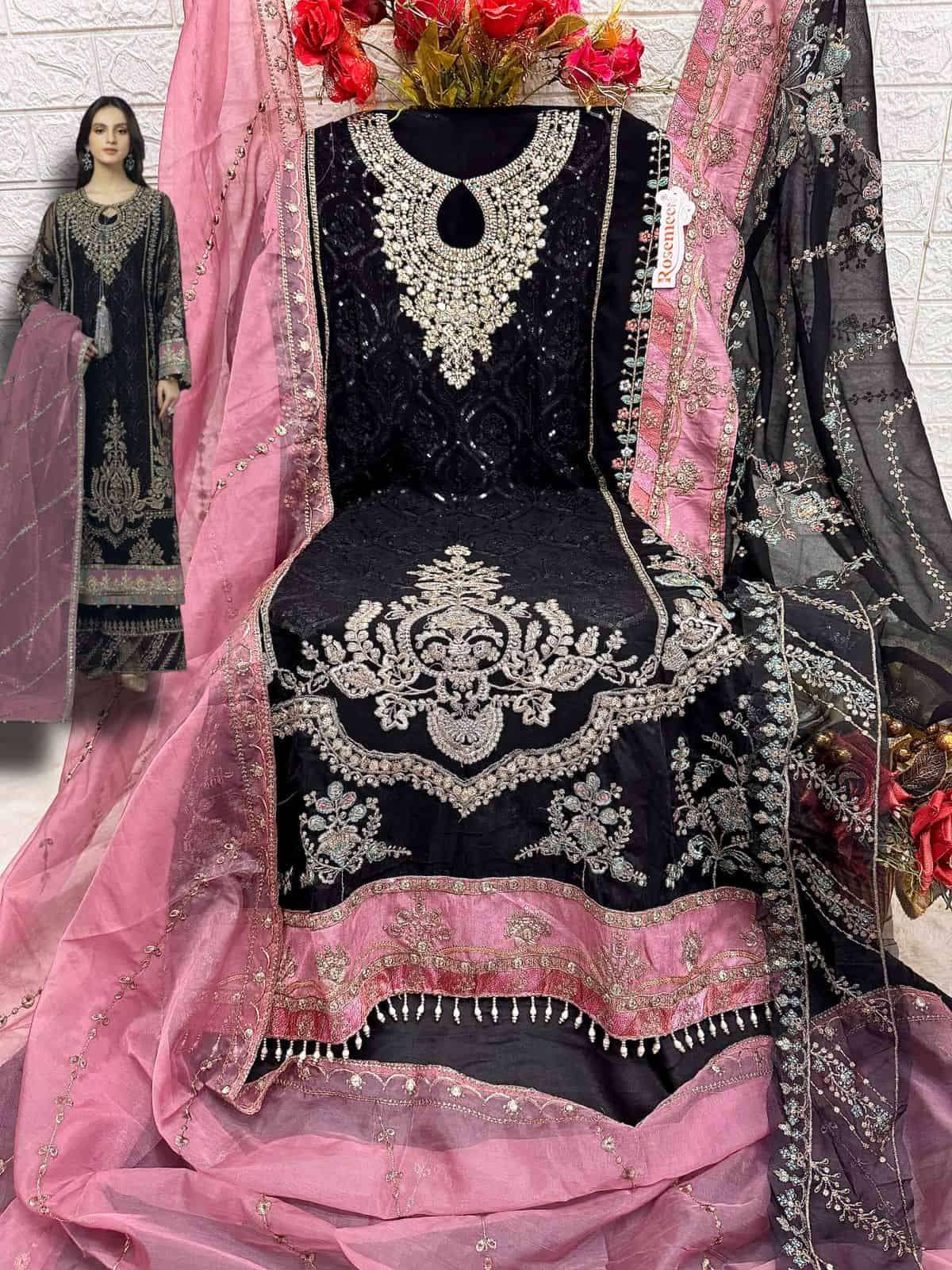 Fepic Rosemeen Embroidered Georgette Salwar Suit view 6