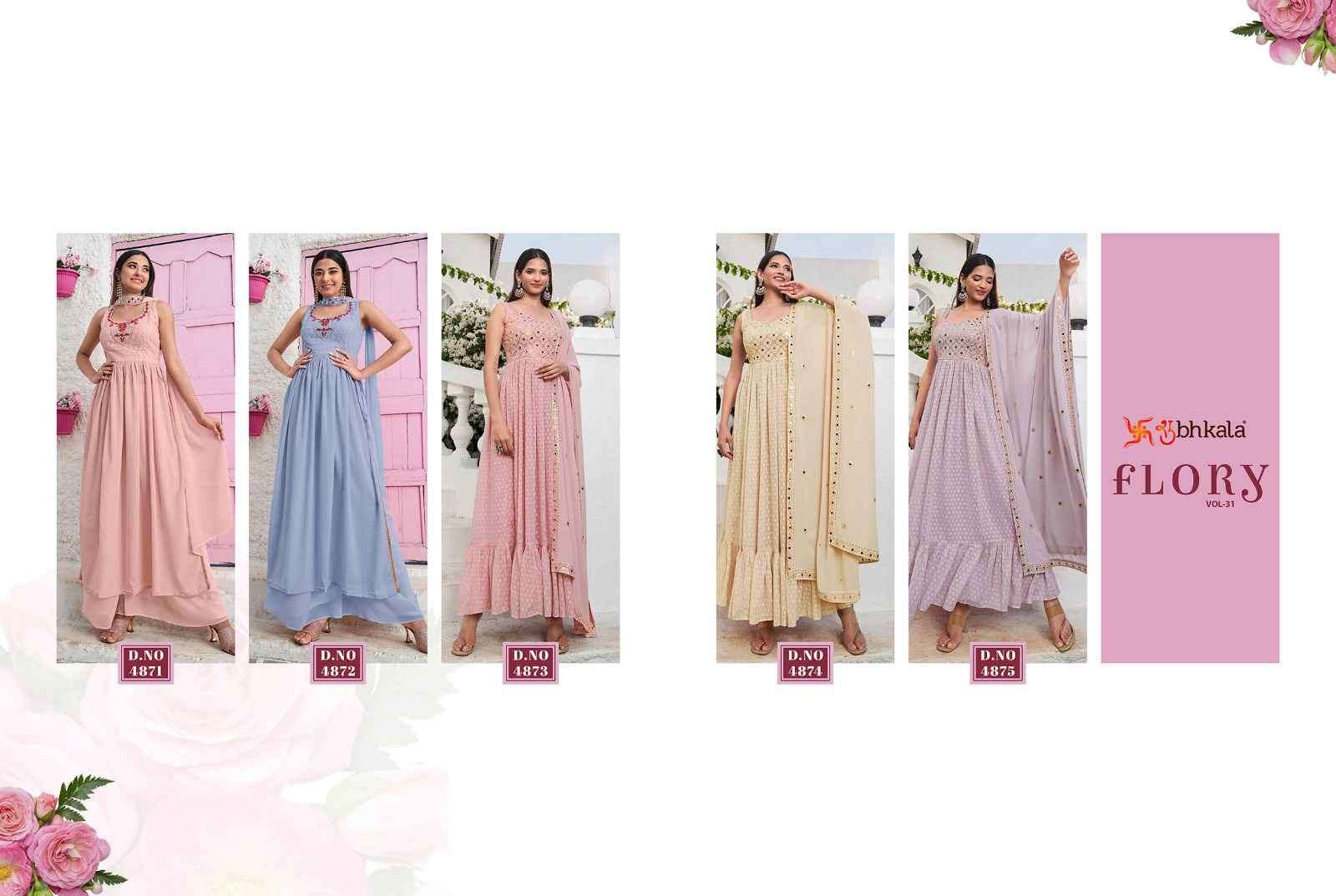 Shubhkala Flory Vol 31 Latest Frill Designs Festive Wear Dess Collection New Arrivals view 20