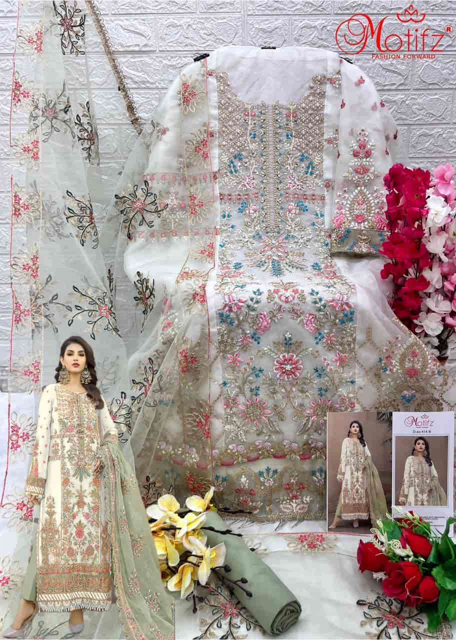 Motifz 414 Colors Wedding Wear Style Heavy Designer Pakistani Suit Wholesares view 7