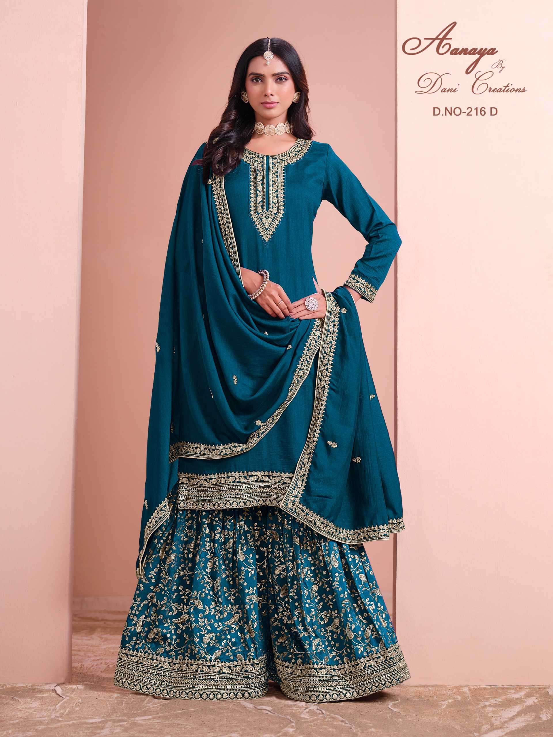 Aanaya Vol 216 Art Silk Wedding Salwar Suit view 2
