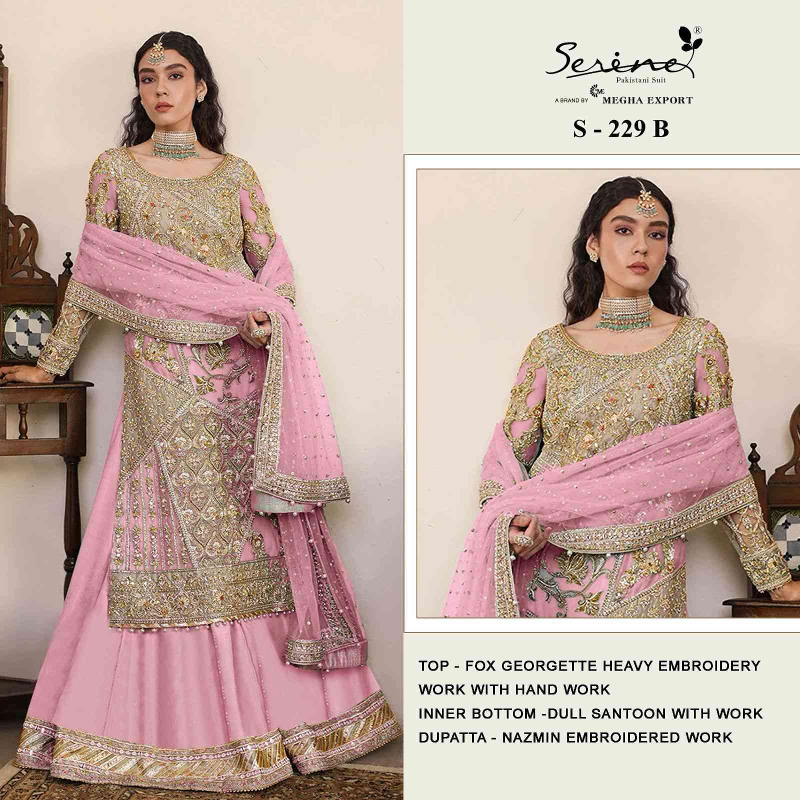 Serine S 229 Colors Pakistani Designer Weeding Wear Dress Latest New Designs view 3