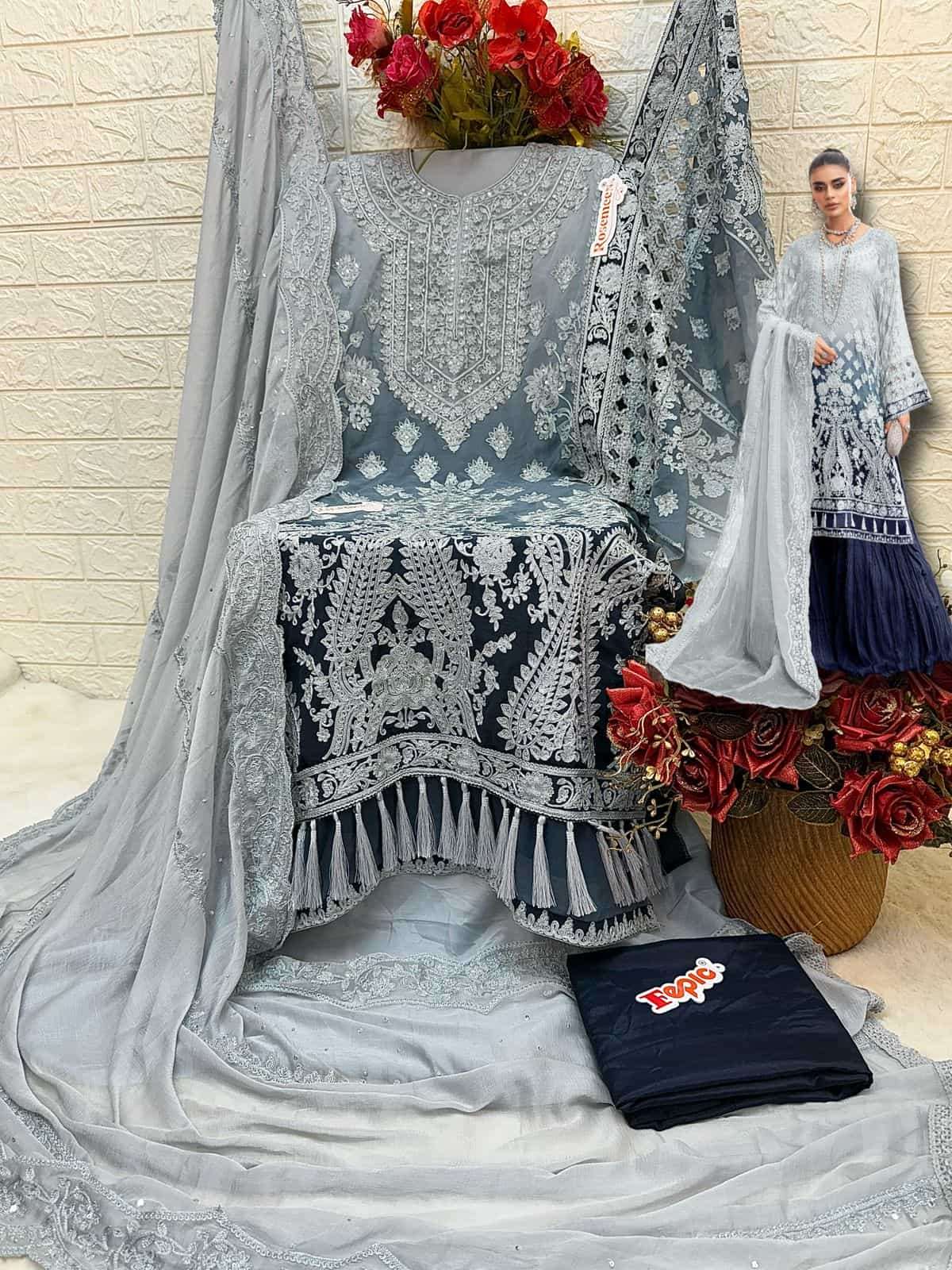 Fepic Rosemeen Shaded Georgette Pakistani Suit view 2