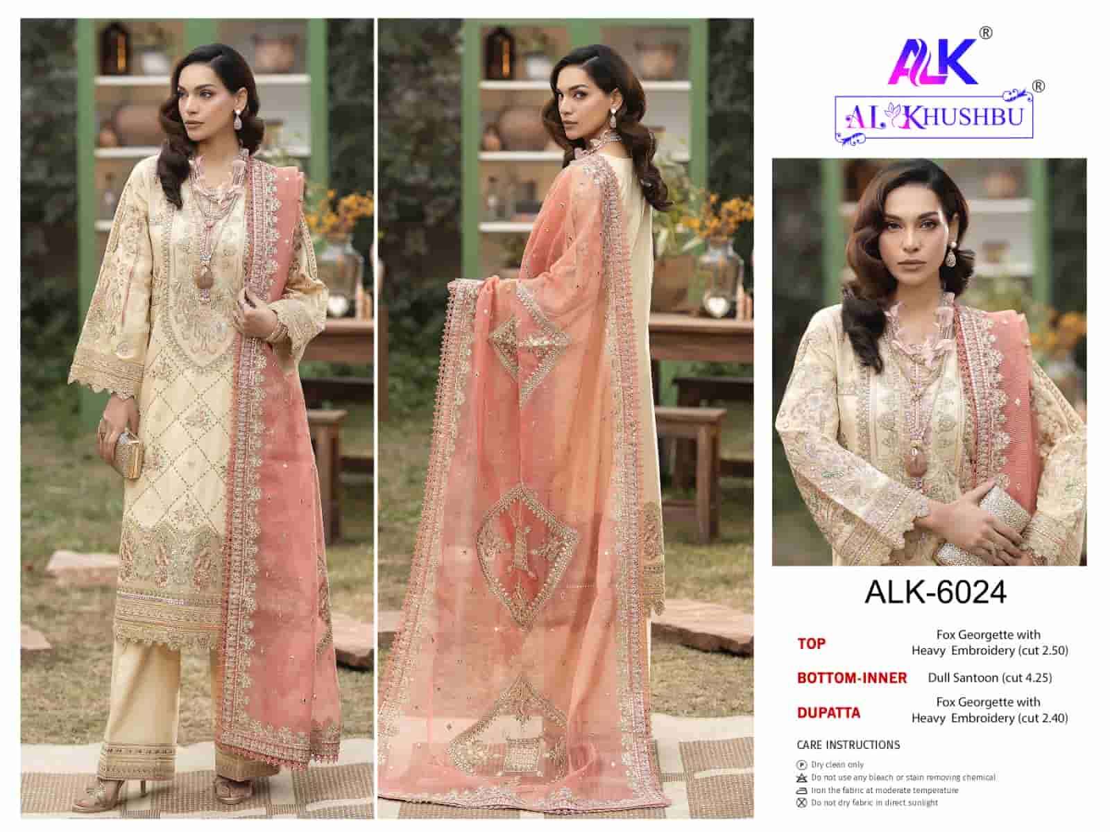 Al Khushbu 6024 Pakistani Designer Georgette Suit Exporter