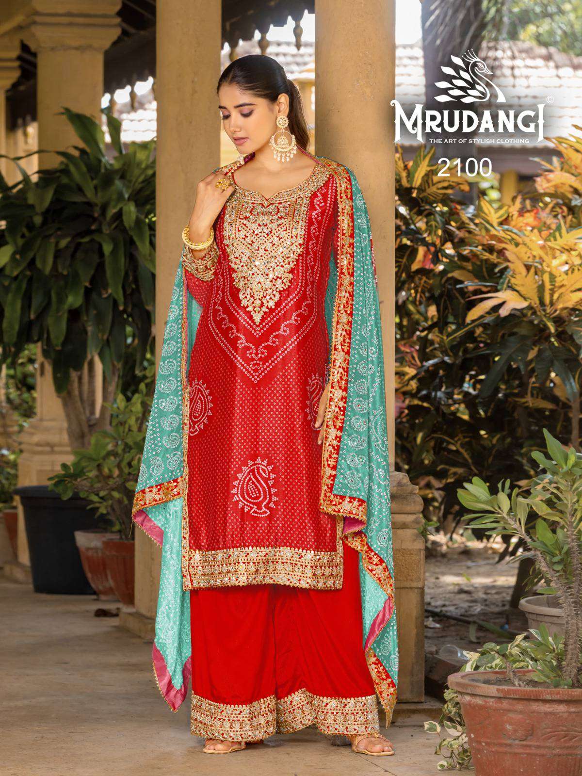 Mrudangi Ishani 2097 To 2101 Festive Waer Palazzo Suit view 6