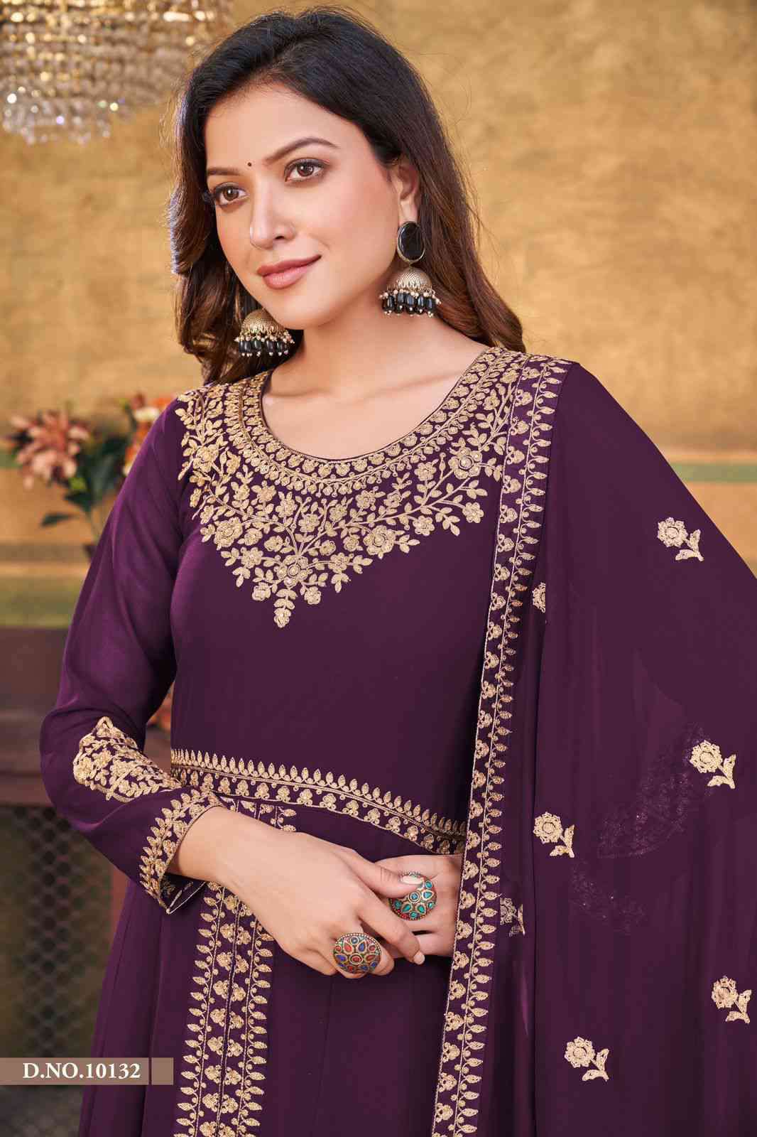Anjubaa Vol 13 Designer Front Cut Party Wear Dress view 4