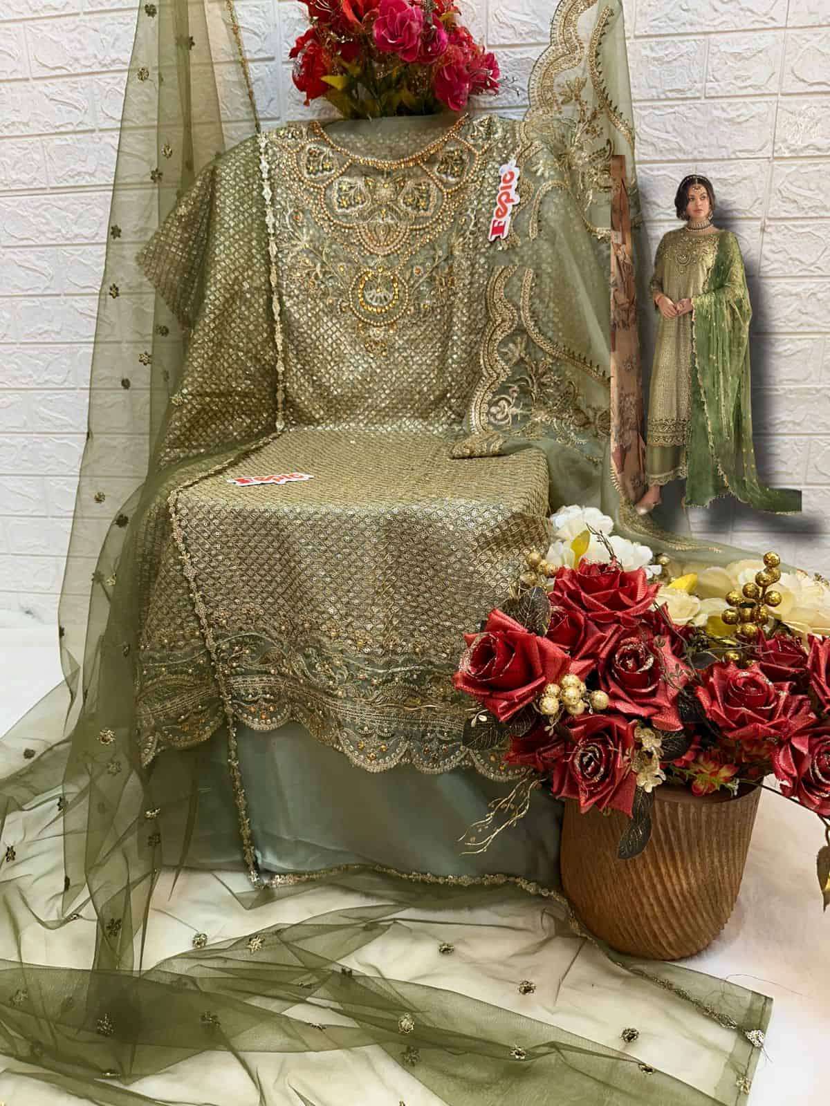Fepic Rosemeen Organza Designer Salwar Suit