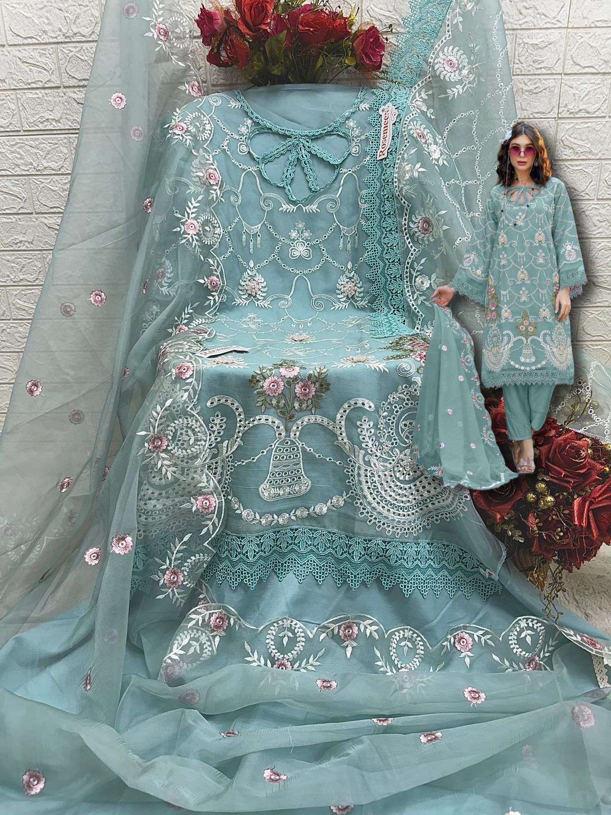 Fepic Rosemeen Organza Pakistani Salwar Suit view 5