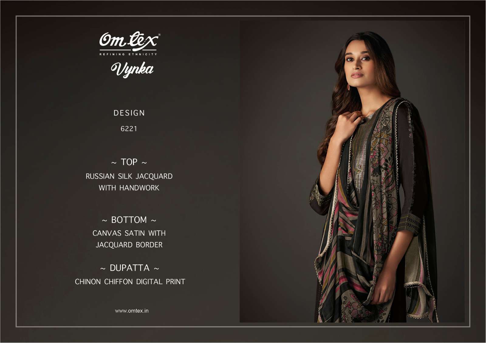 Omtex Vynka Jacquard Russian Silk Latest Style Suit view 2