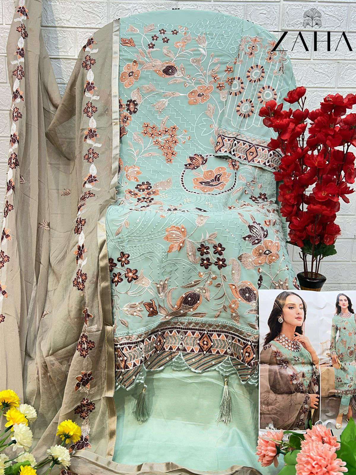 Zaha Ramsha Vol 15 Pakistani Designer Suit view 6