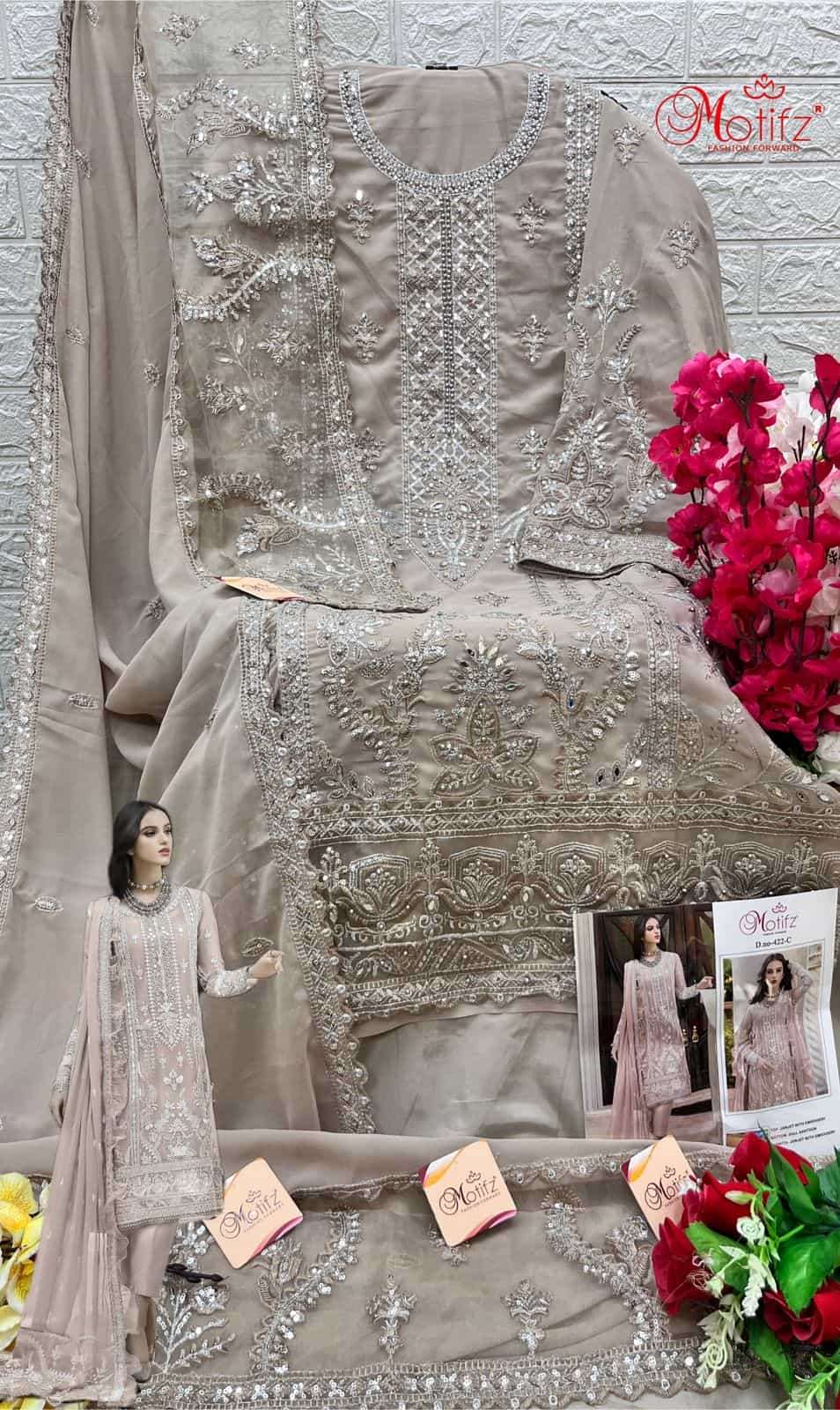 Motifz 422 C Latest Designer Style Pakistani Festive Wear Suit view 2