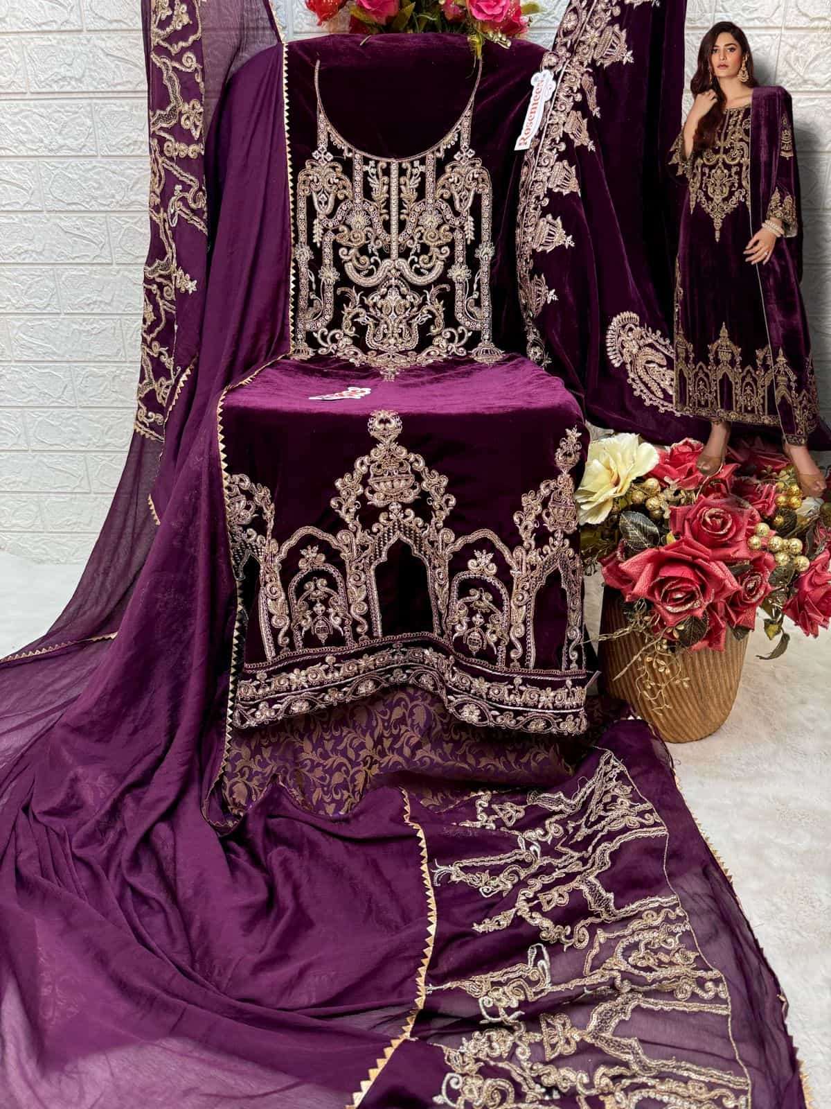 Fepic V 17037 Colors Winter Wear Style Heavy Designer Pakistani Suit Wholesalers view 7