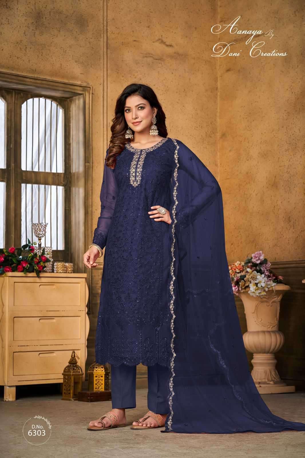 Aanaya Vol 163 Fancy Net Festive Collection Suit view 3