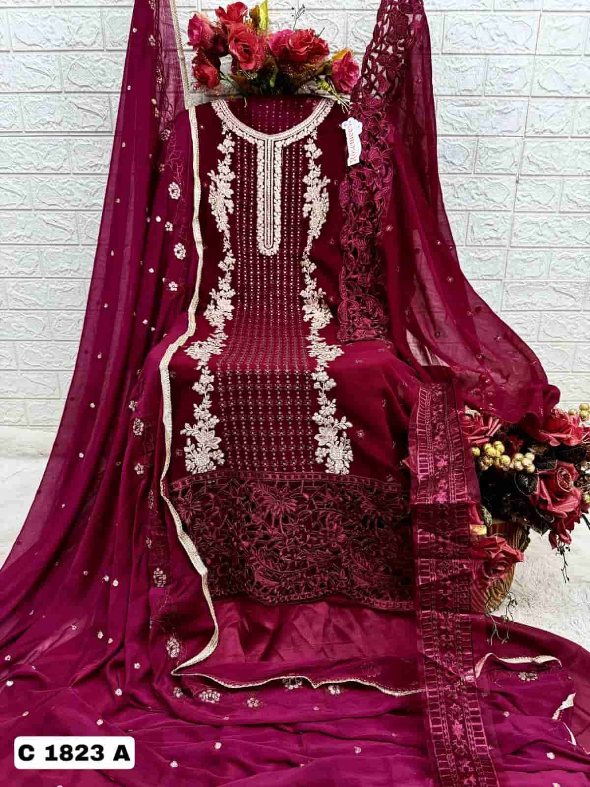 Fepic C 1823 Colors Pakistani Latest Designer Embroidered Suit Wholesalers view 6