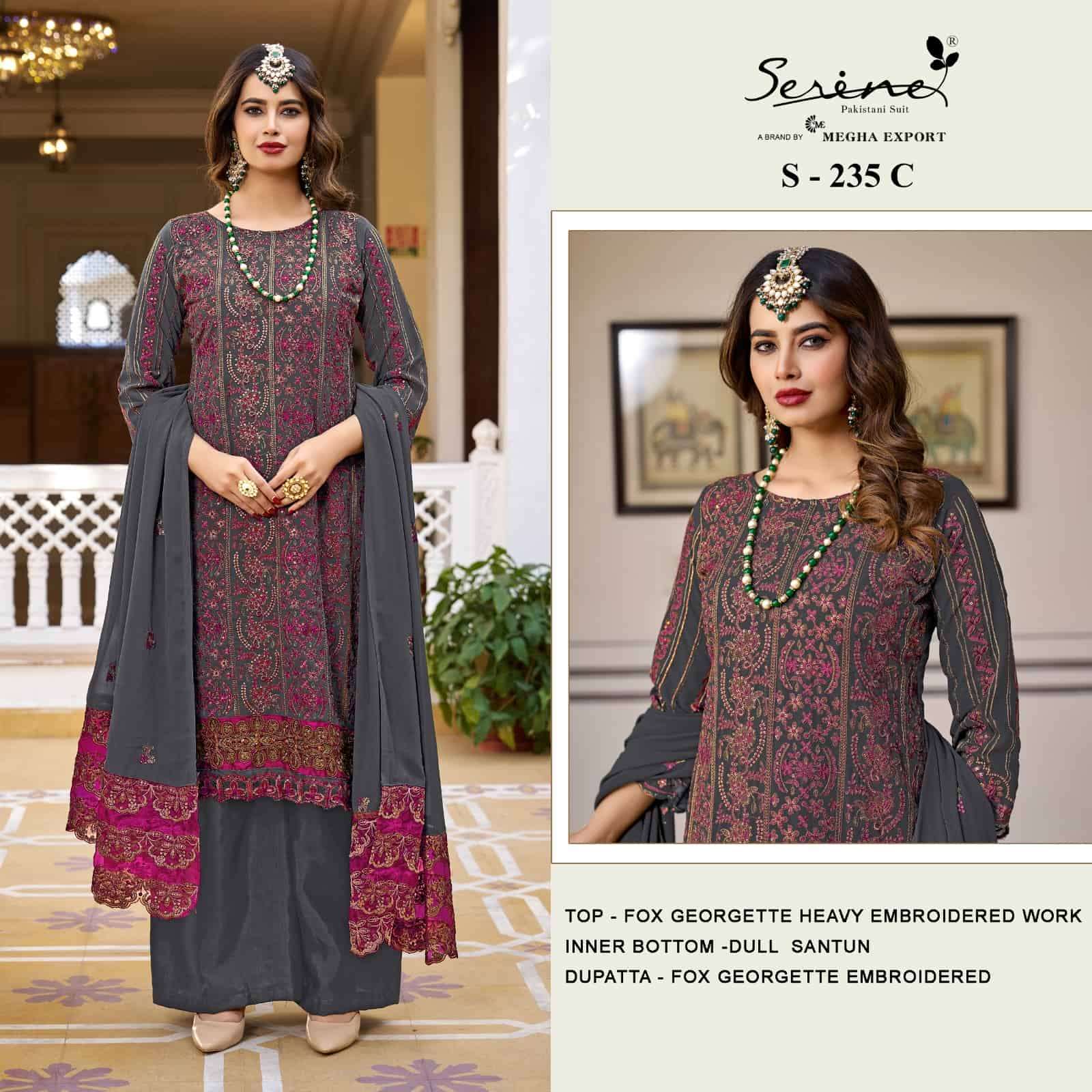 Megha Export S 235 Colors Pakistani Style Designer Georgette Suit Wholesalers view 2