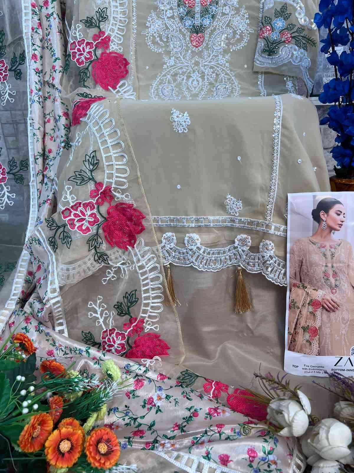 Zaha Heavy Embroidered Georgette Salwar Suit view 3