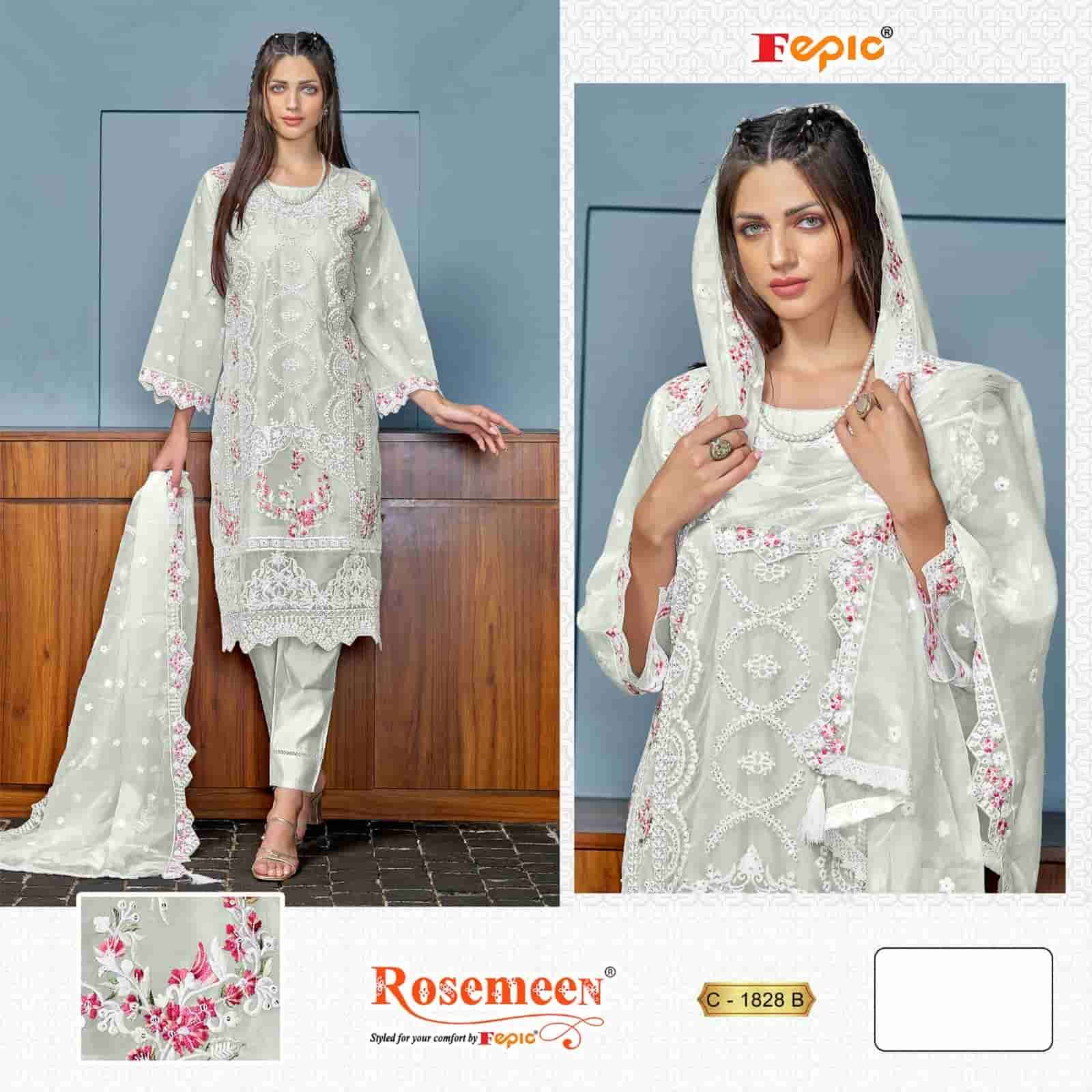 Fepic C 1828 Colors Pakistani Style Designer Organza Salwar Kameez Wholesalers view 2