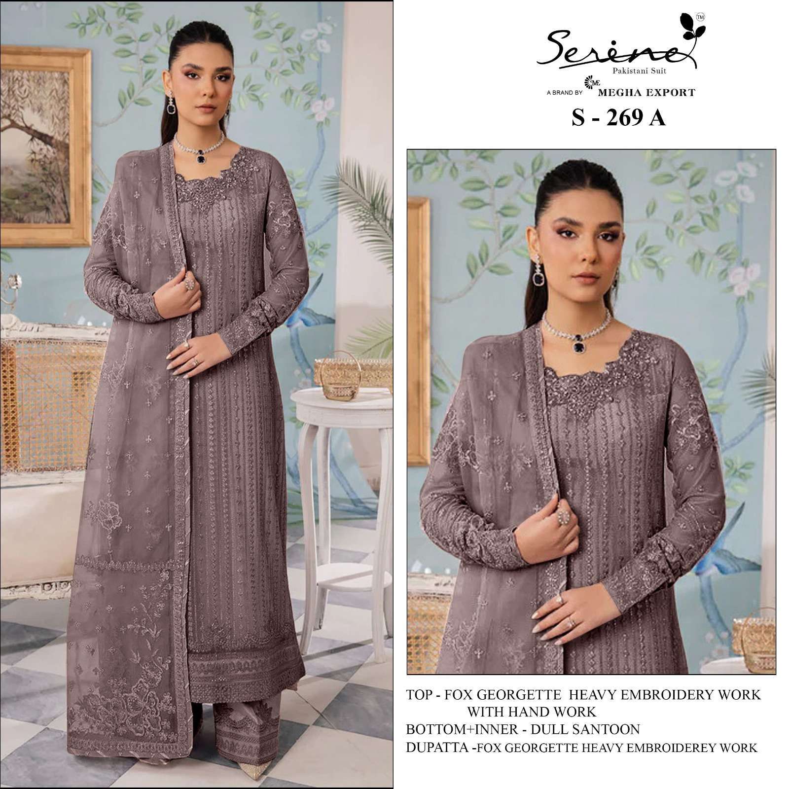 Megha Export S 269 Colors Designer Embroidered Pakistani Suit Festive Collection view 7