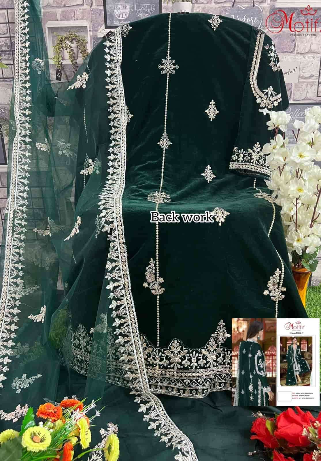 Motifz 2009 Colors Pakistani Festive Wear Style Designer Winter Wear Suit Exporters view 7