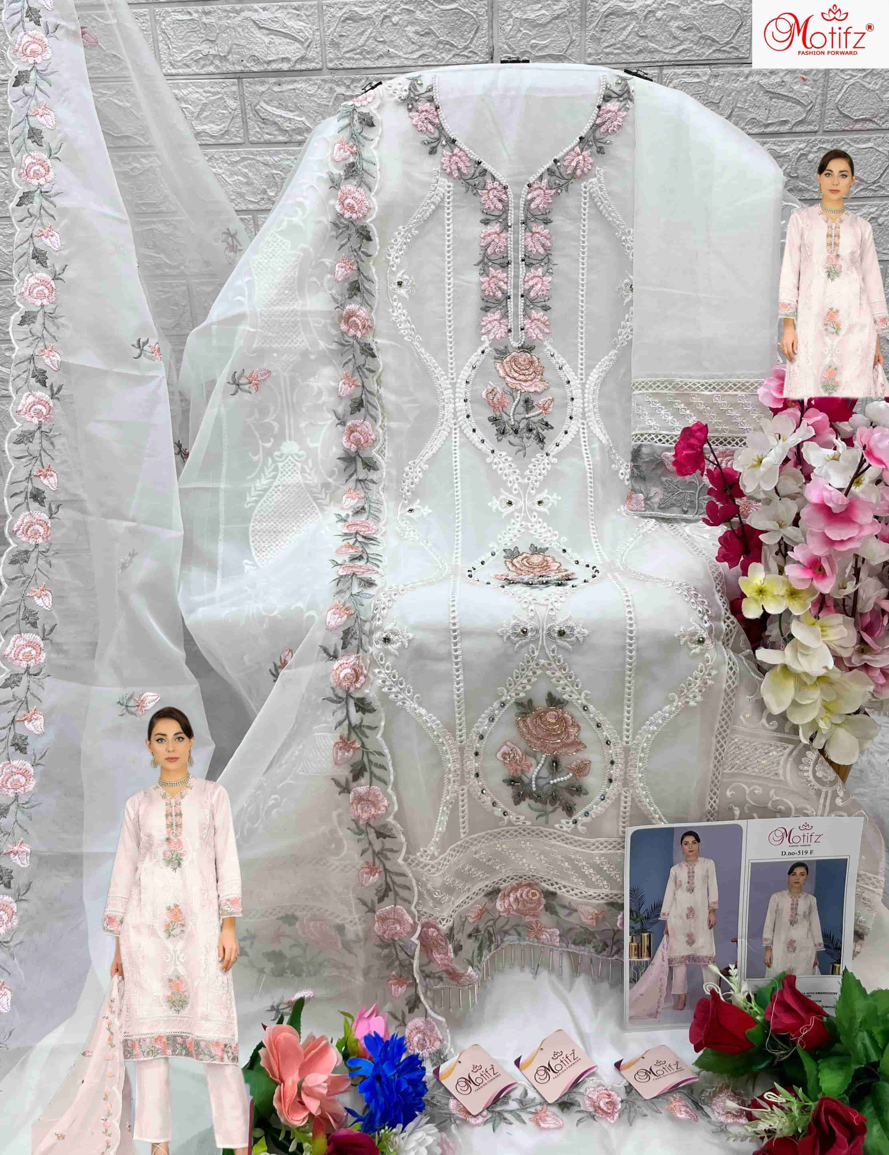 Motifz 519 Colors Exclusive Organza Pakistani Salwar Kameez Collection view 7