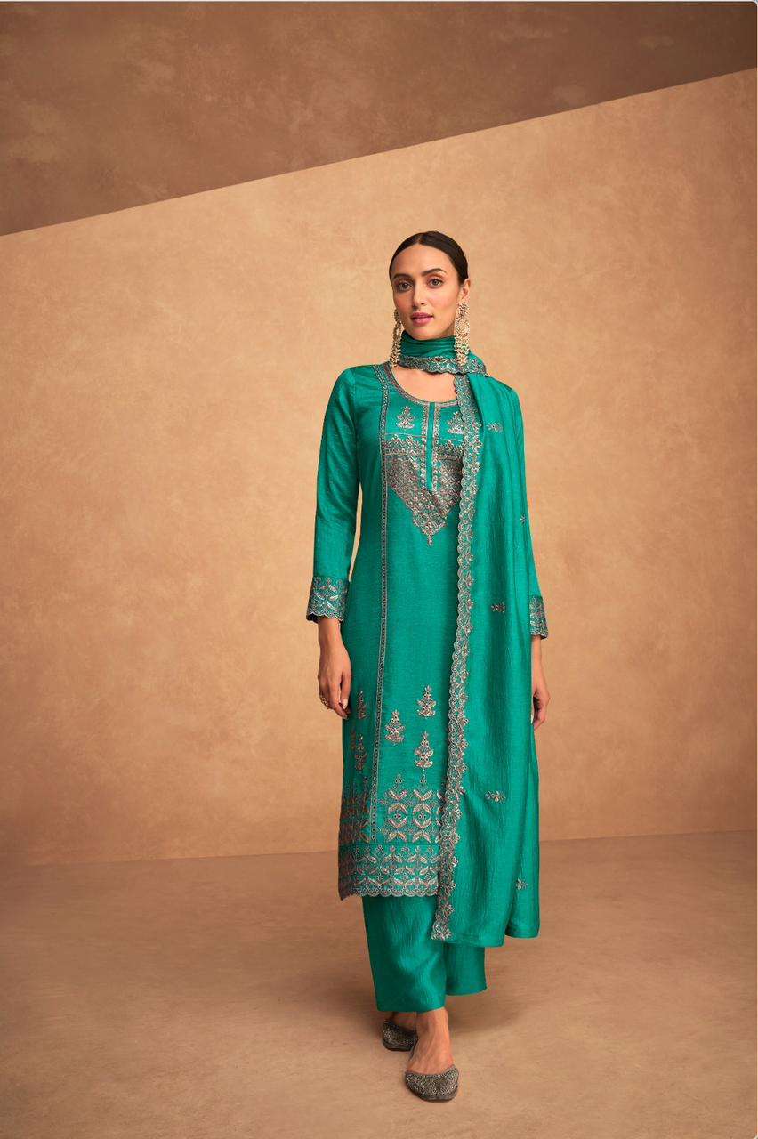 Aashirwad kashida Exclusive Silk Salwar Suit view 4