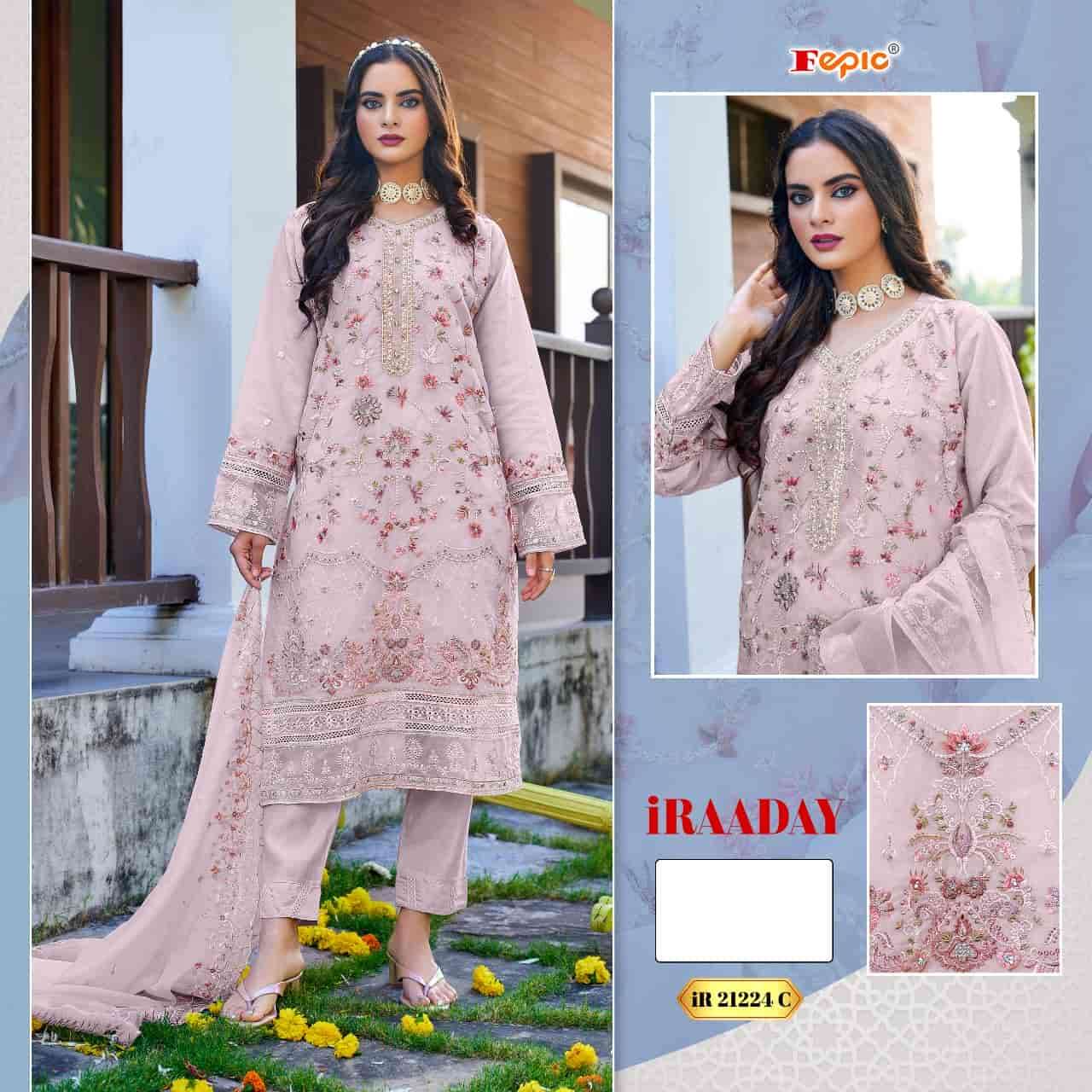 Fepic IR 21224 Colors Pakistani Style Designer Organza Salwar Suit Wholesalers view 4