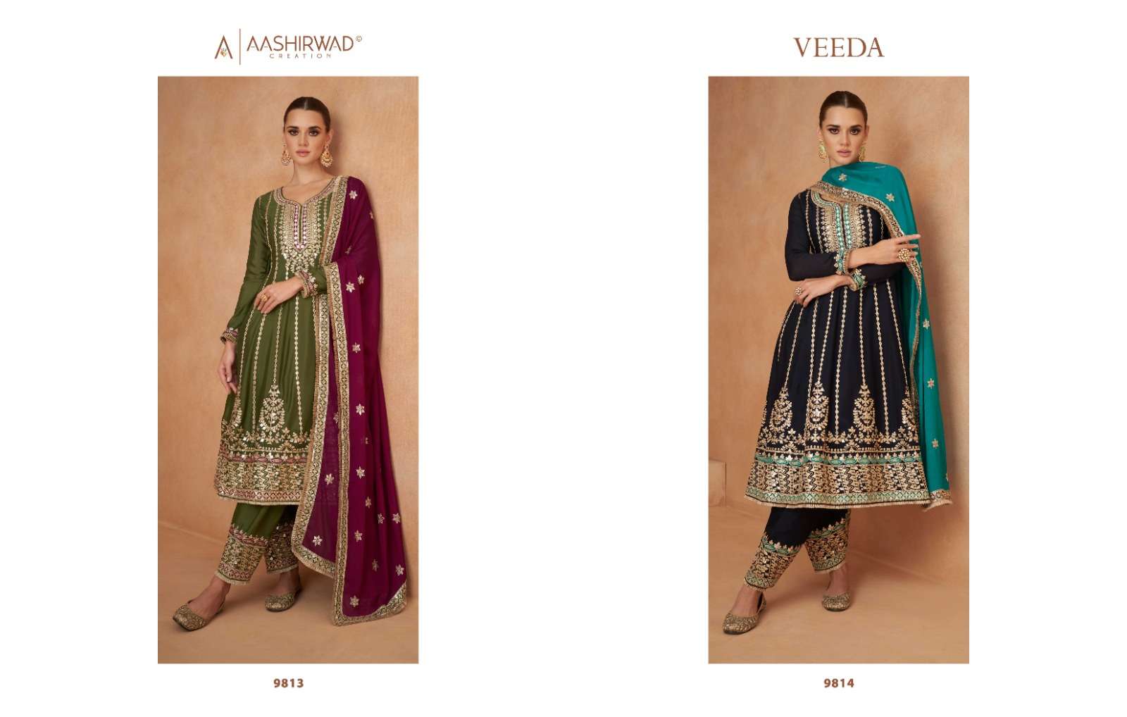 Aashirwad Gulkand Veeda Readymade Designer Wedding Suit Latest Collection view 8