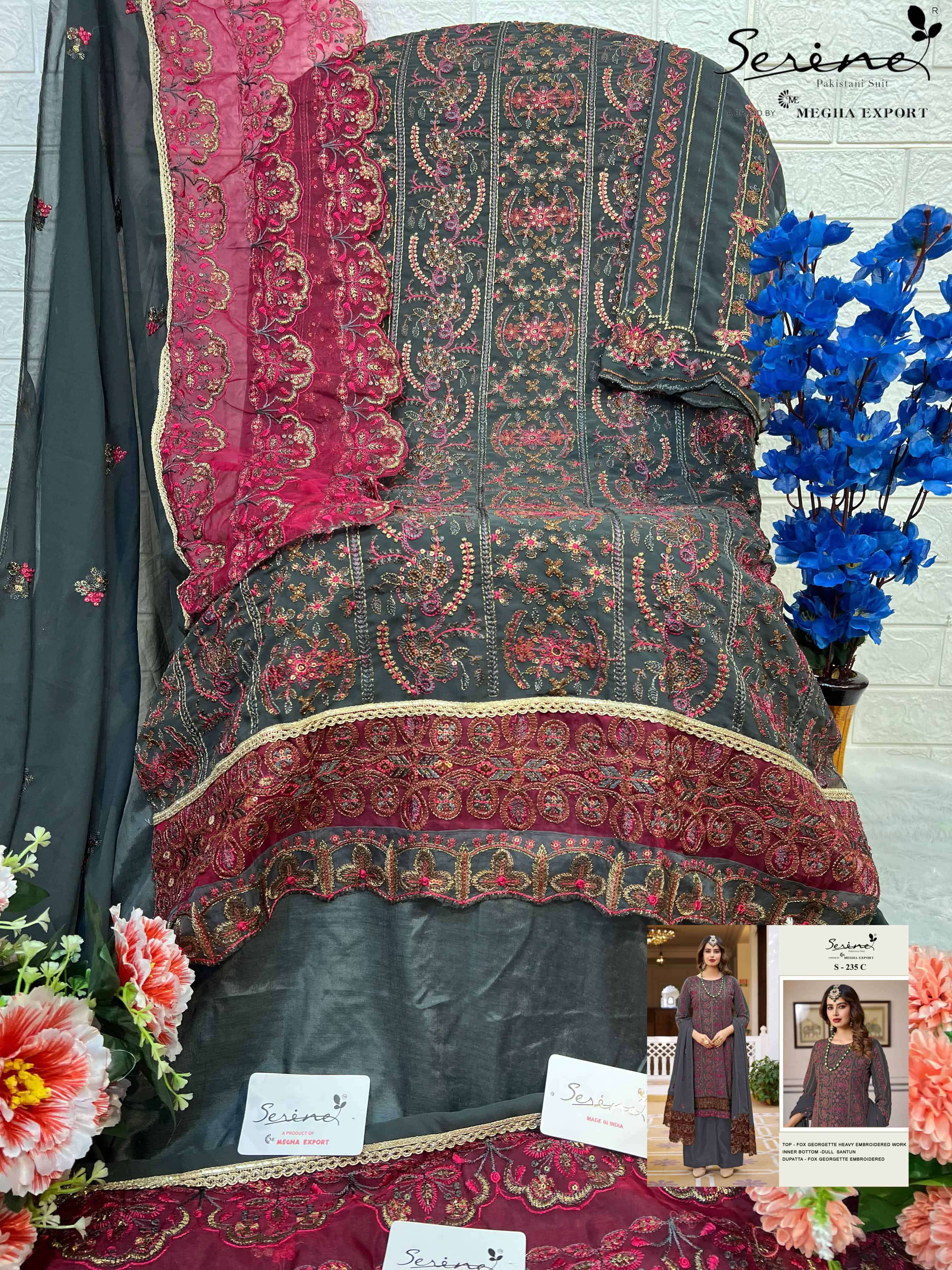 Serine S 235 C Festive Wear Style designer Embroidered Salwar Kameez Collection view 2