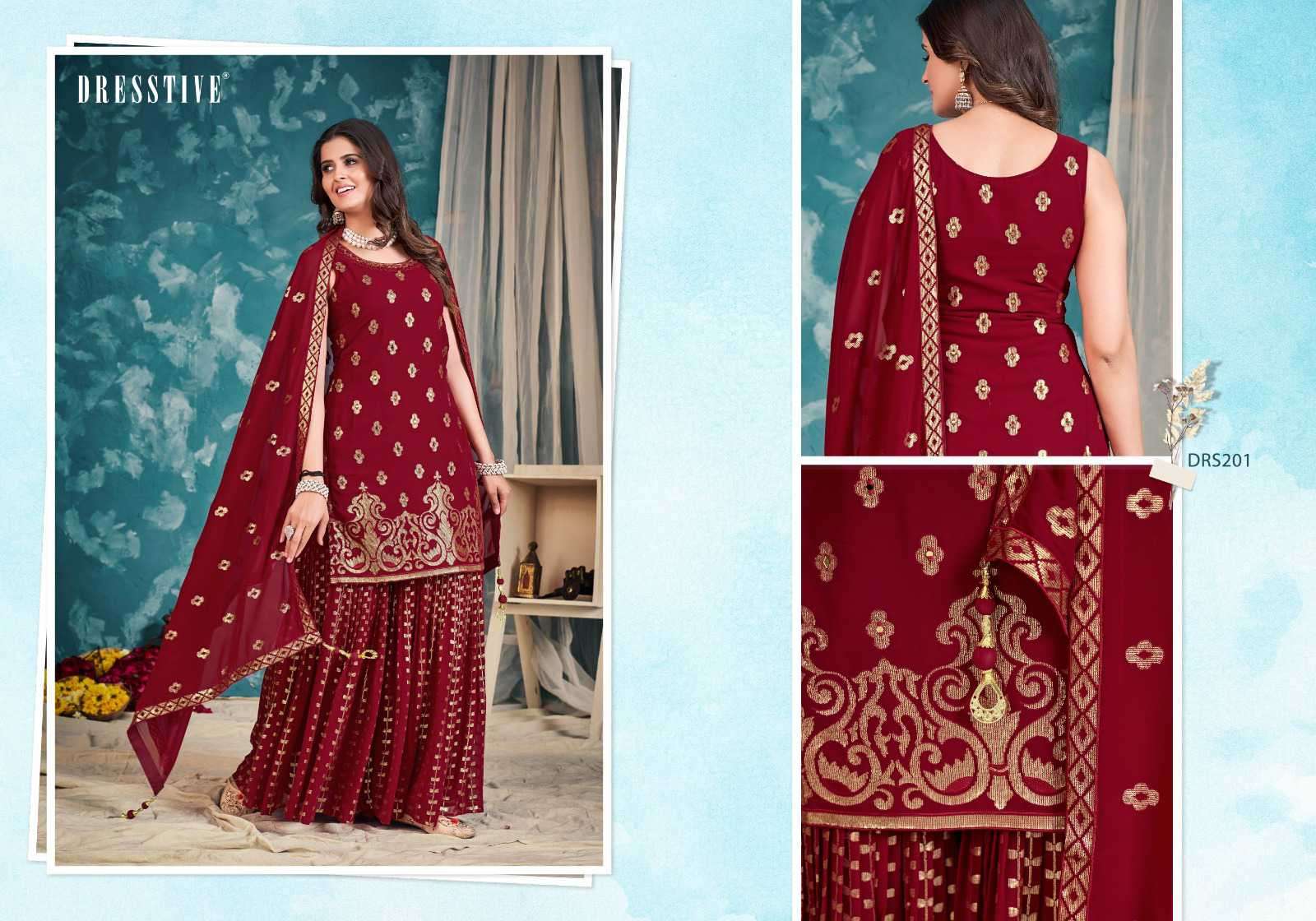Dresstive Seher Designer Wedding Wear Gharara Dress Online view 4