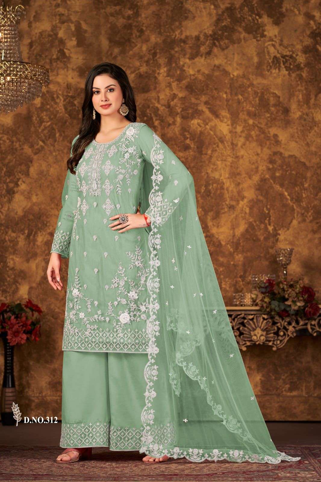 Aanaya Vaani Vol 31 Designer Palazzo Style Net Salwar Suit view 4