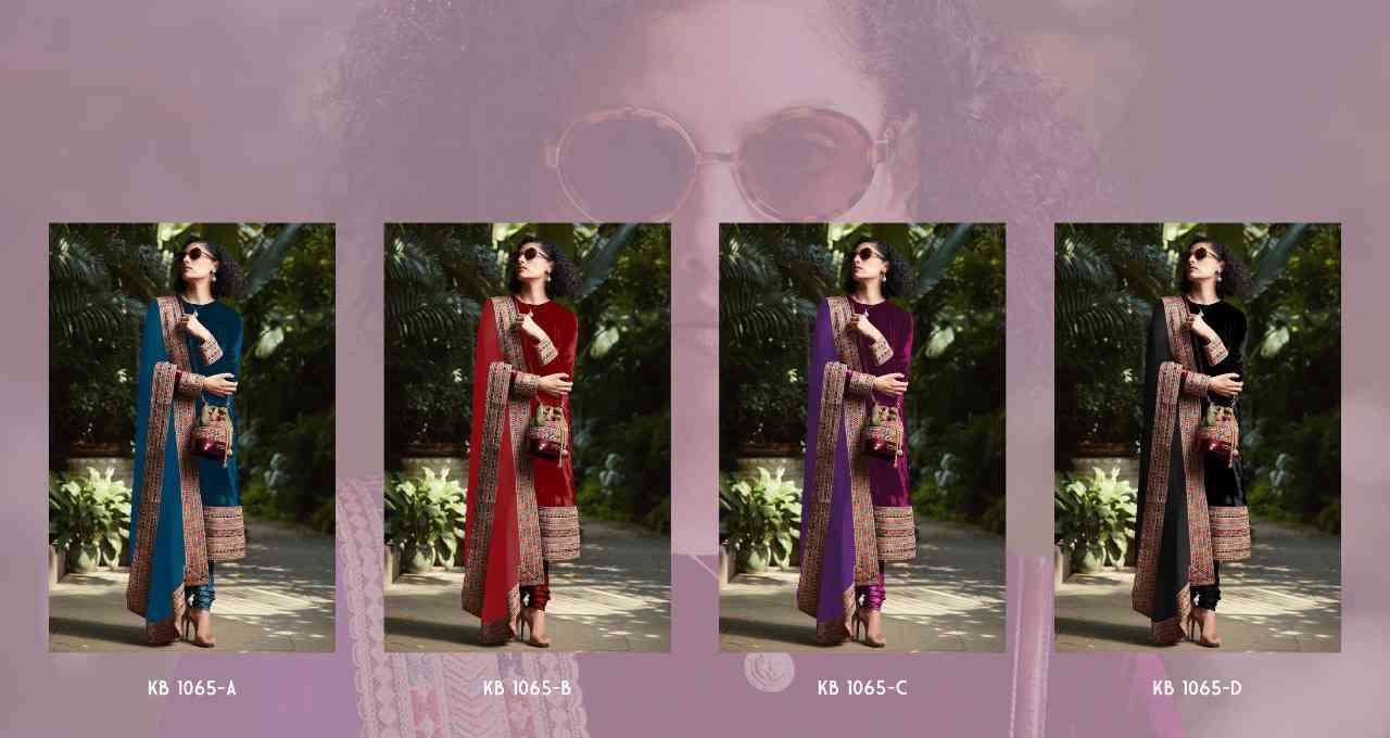 Kb Series Kb 1065 Traditional Partywear Velvet Salwar Suit view 9