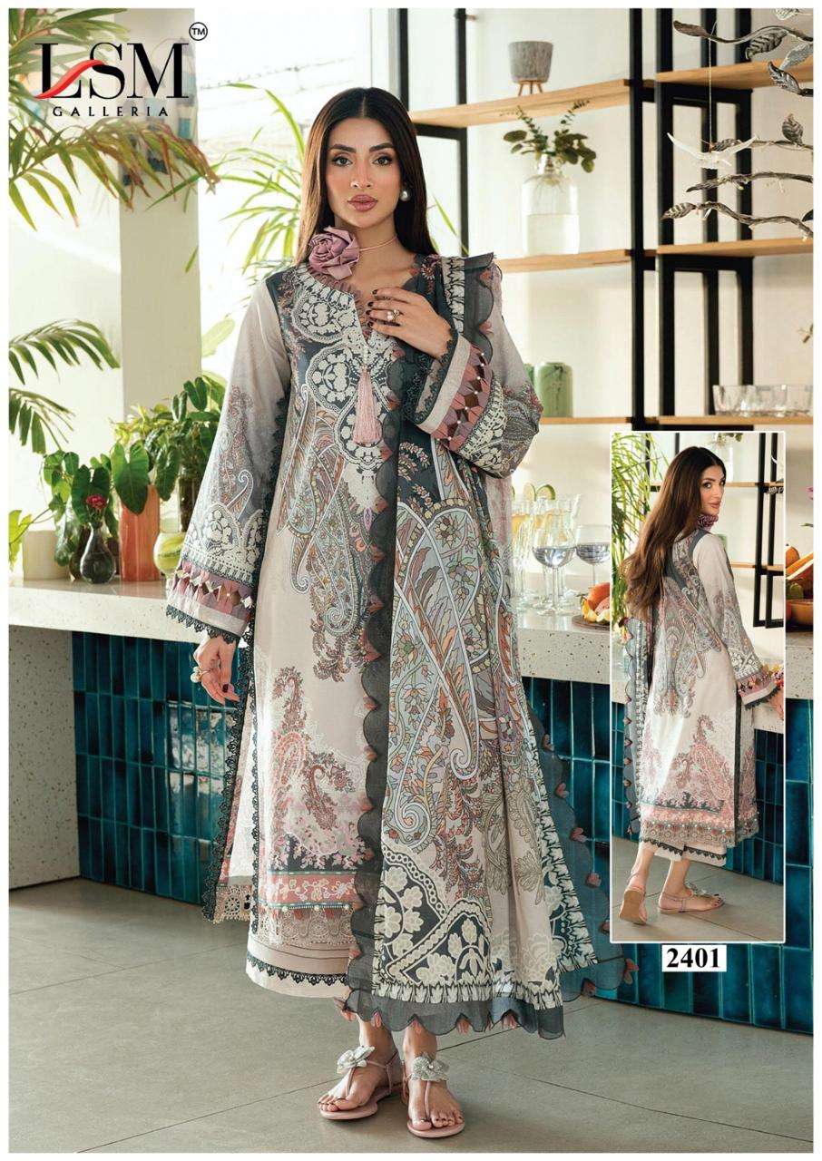 Lsm Parian Dream Vol 24 Printed Pure Lawn Dress Material view 8