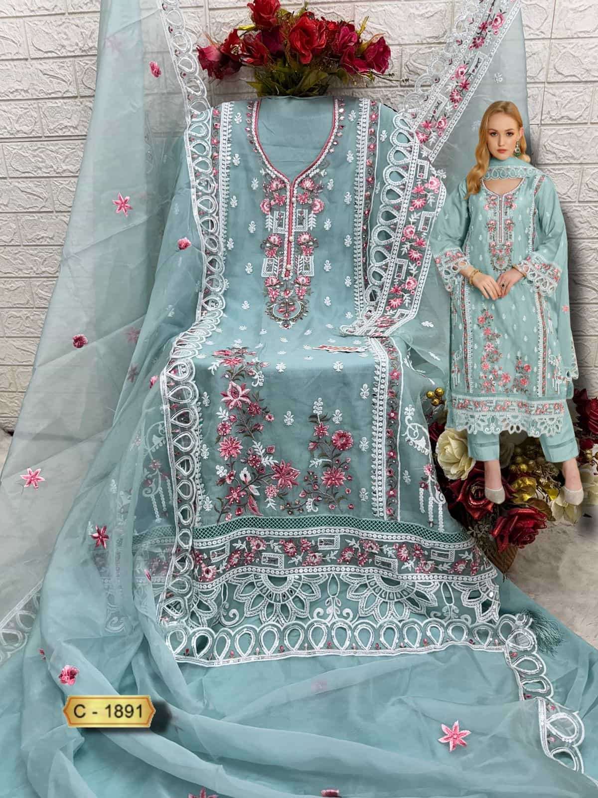 Fepic C 1891 A Pakistani Style Designer Embroidered Suit Exporter view 2