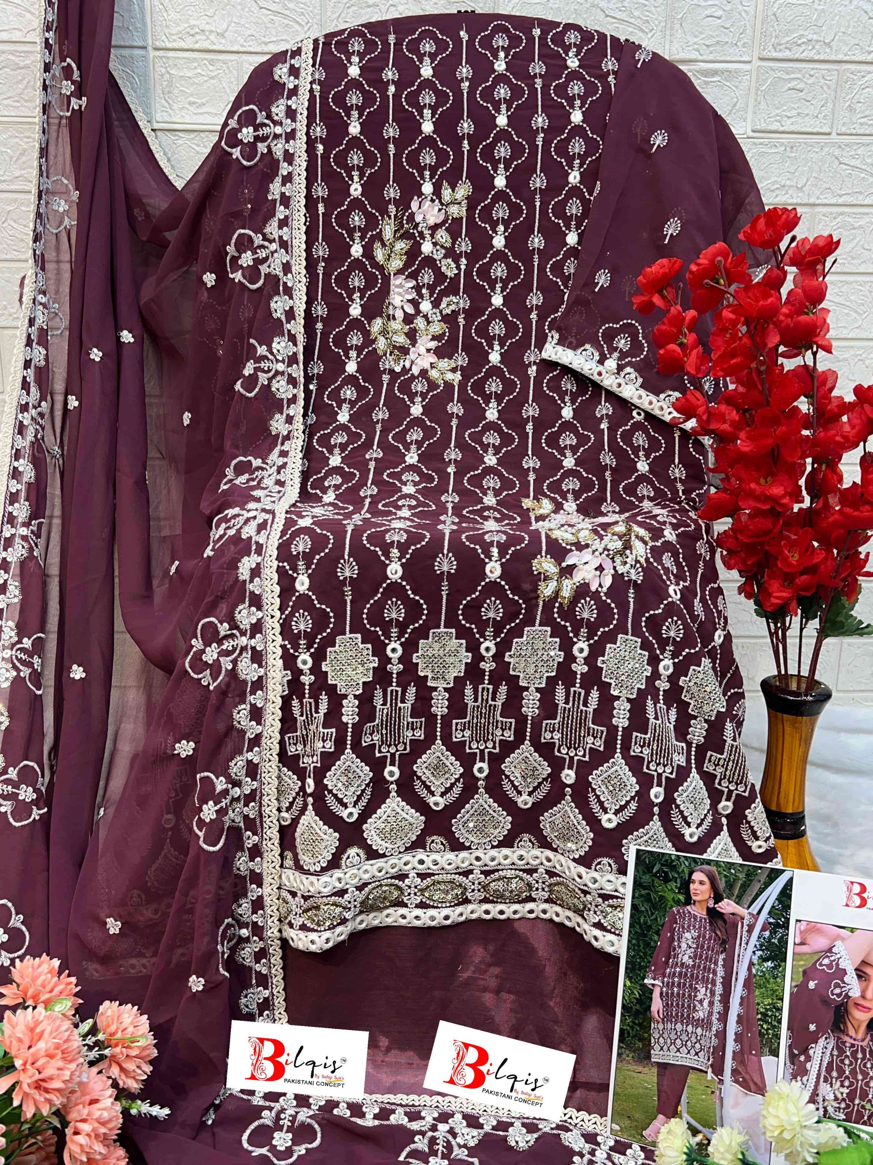 Bilqis B 42 Colors Heavy Designer Pakistani Dress New Collection view 7