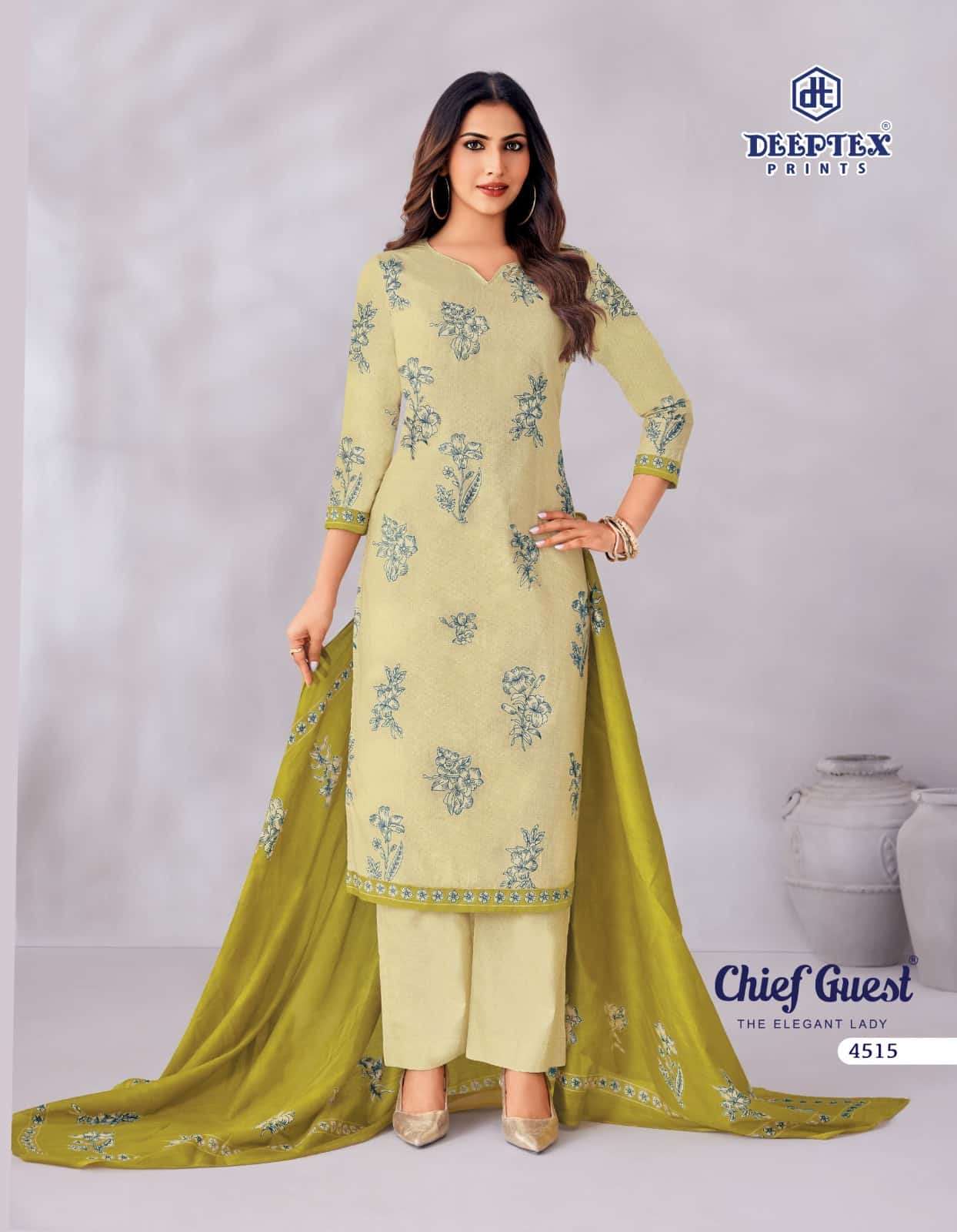 Deeptex Chief Guest Vol 45 Unstitch Cotton Salwar Suit view 10