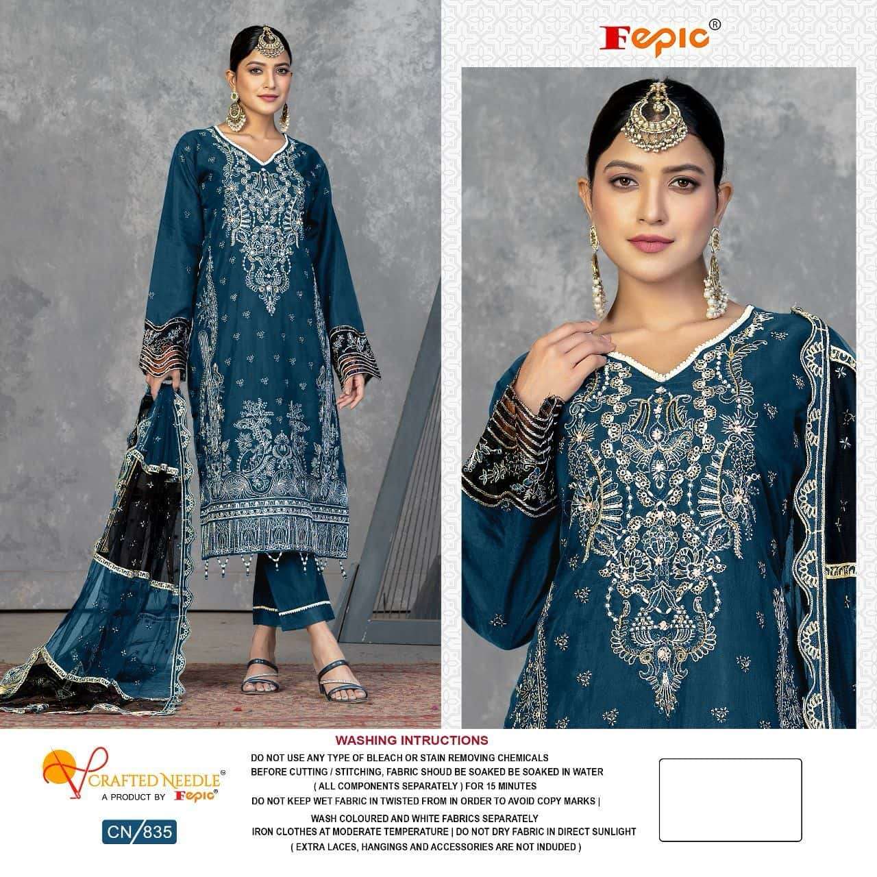 Crafted Needle CN 835 By Fepic Heavy Designer Partywear Style Readymade Suit Exporter view 4