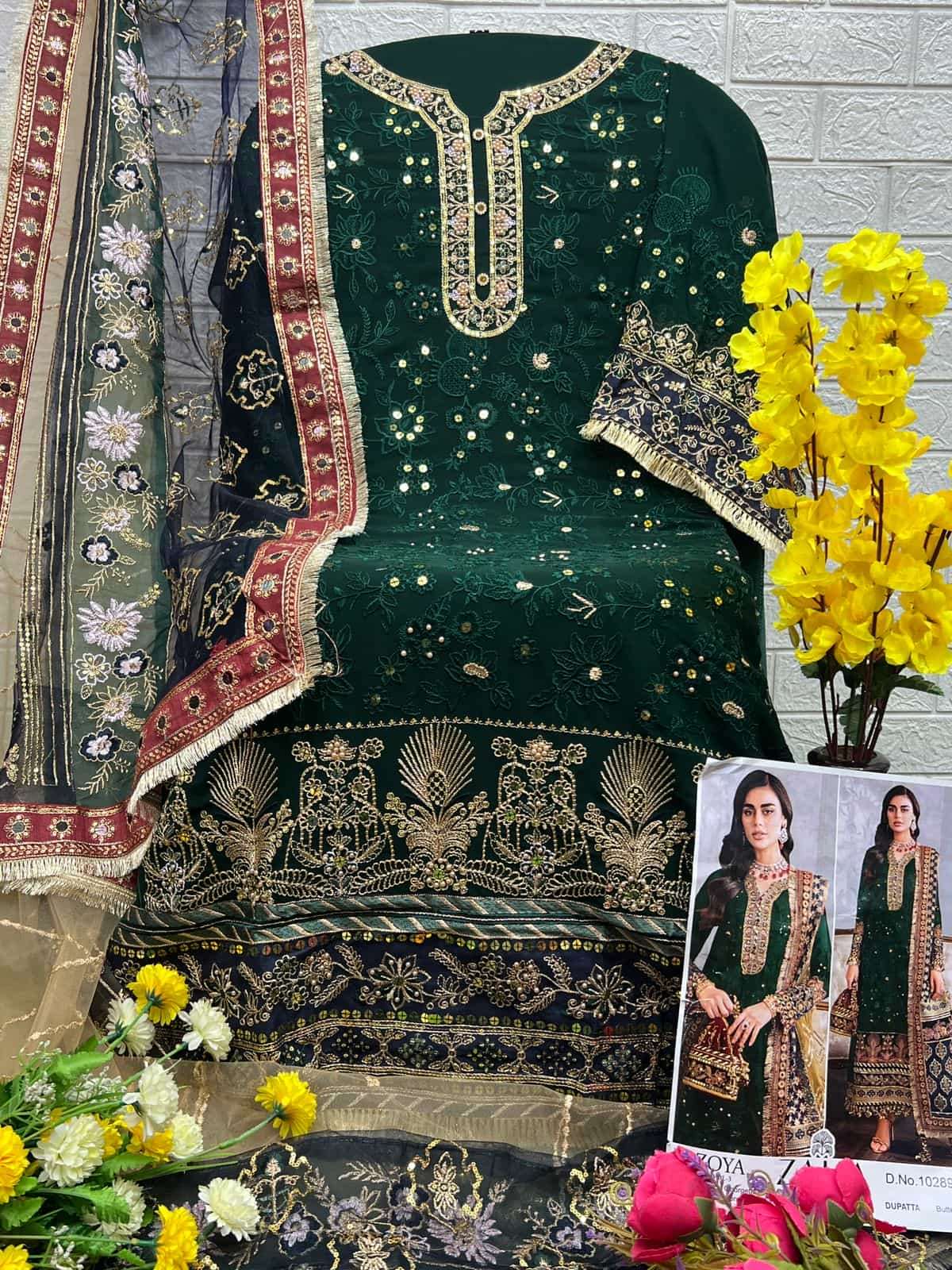 Zaha Zoya Vol 3 10289 Colors Pakistani Festive Wear Style Salwar Suit Wholesalers view 9