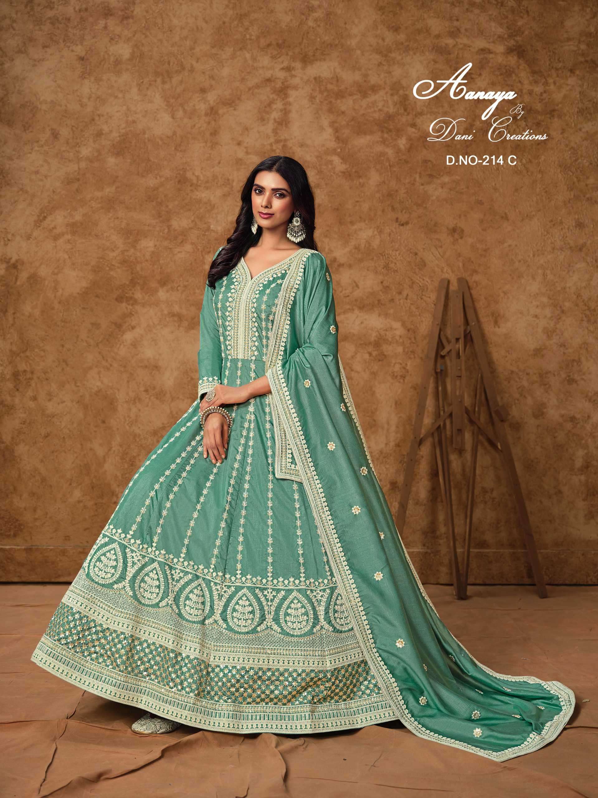 Aanaya Vol 214 Dola Silk Gown view 2