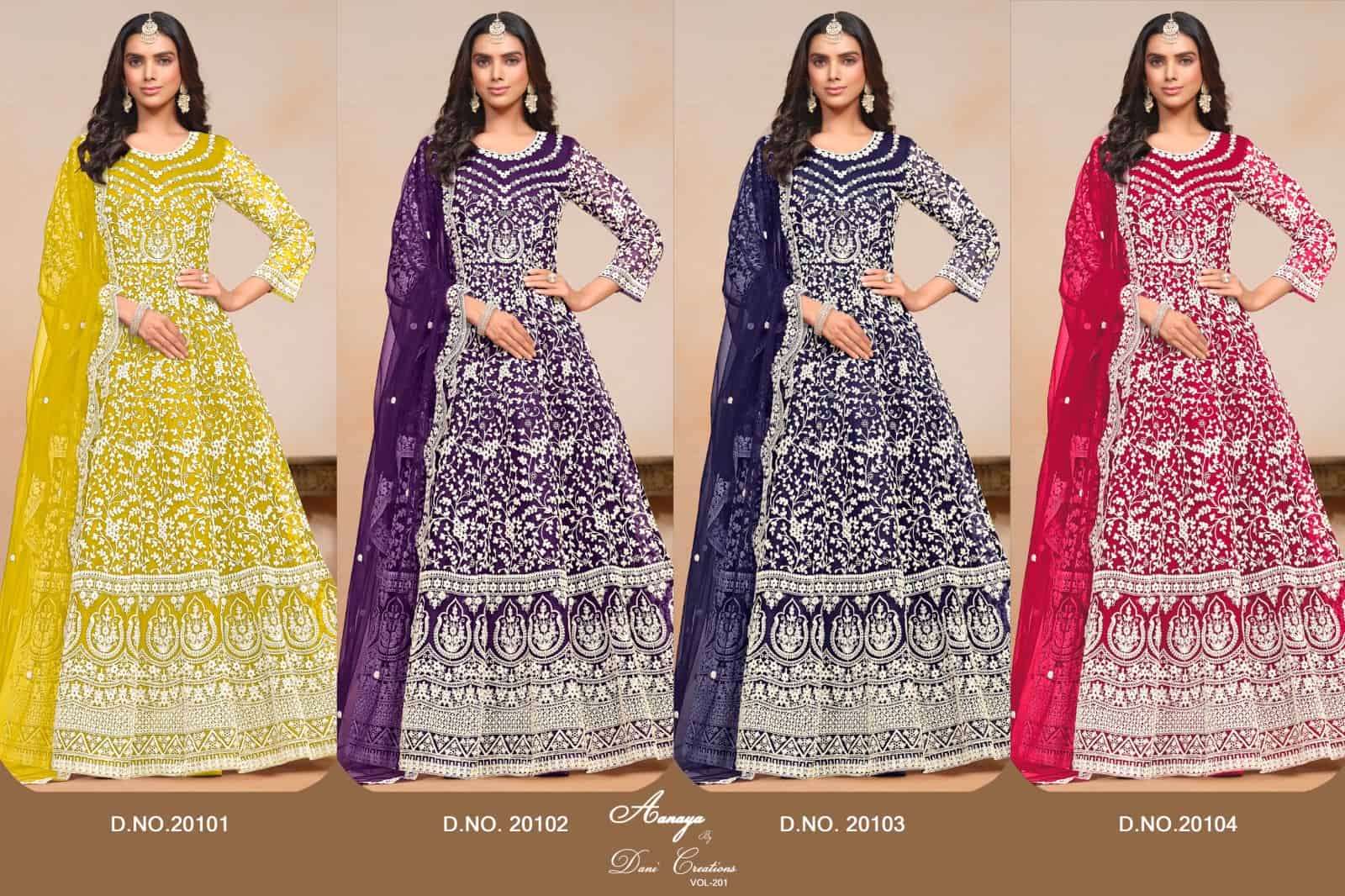 Twisha Aanaya Vol 201 Exclusive Heavy Designer Party Wear Gowns Collection view 9