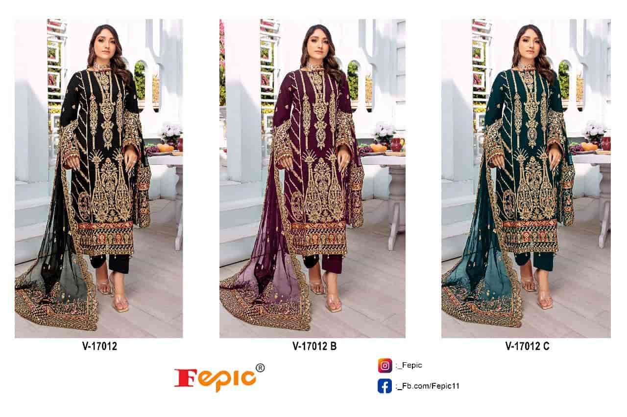 Fepic V 17012 Colors Heavy Designer Party Wear Style Velvet Suit Online view 4
