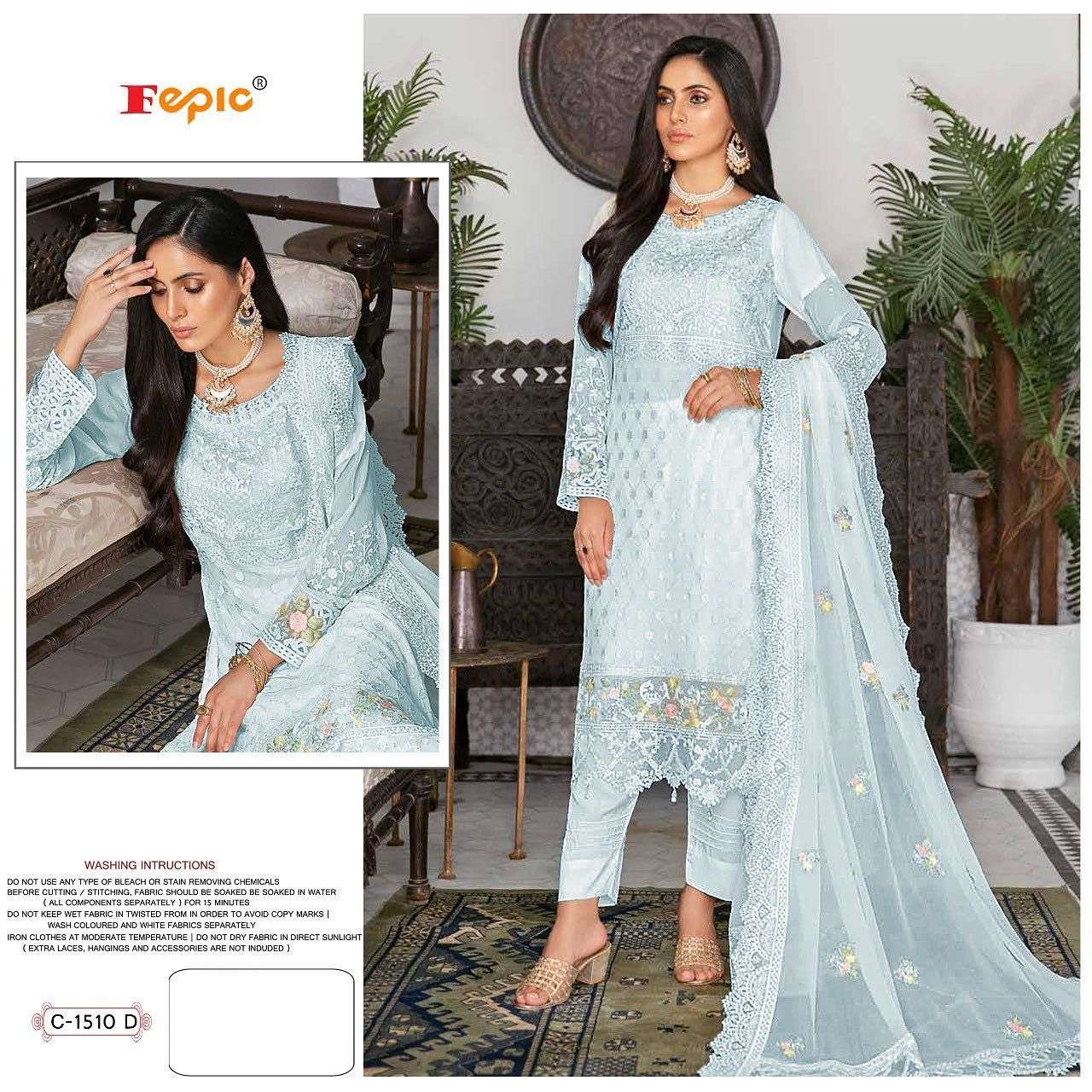 Fepic C 1510 Colors Embroidered Georgette Pakistani Suit view 8