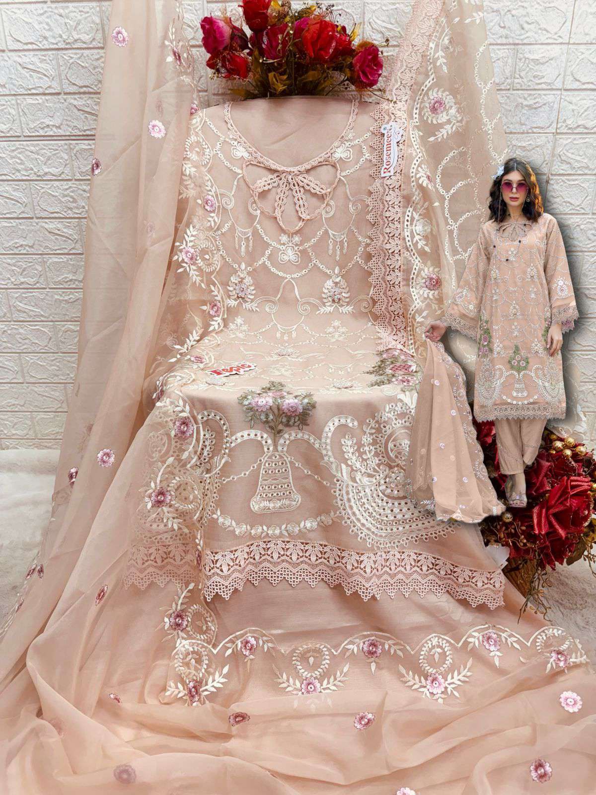 Fepic Rosemeen Organza Pakistani Salwar Suit view 9