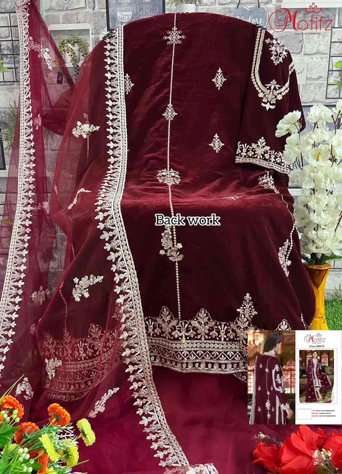 Motifz 2009 Colors Pakistani Festive Wear Style Designer Winter Wear Suit Exporters view 2