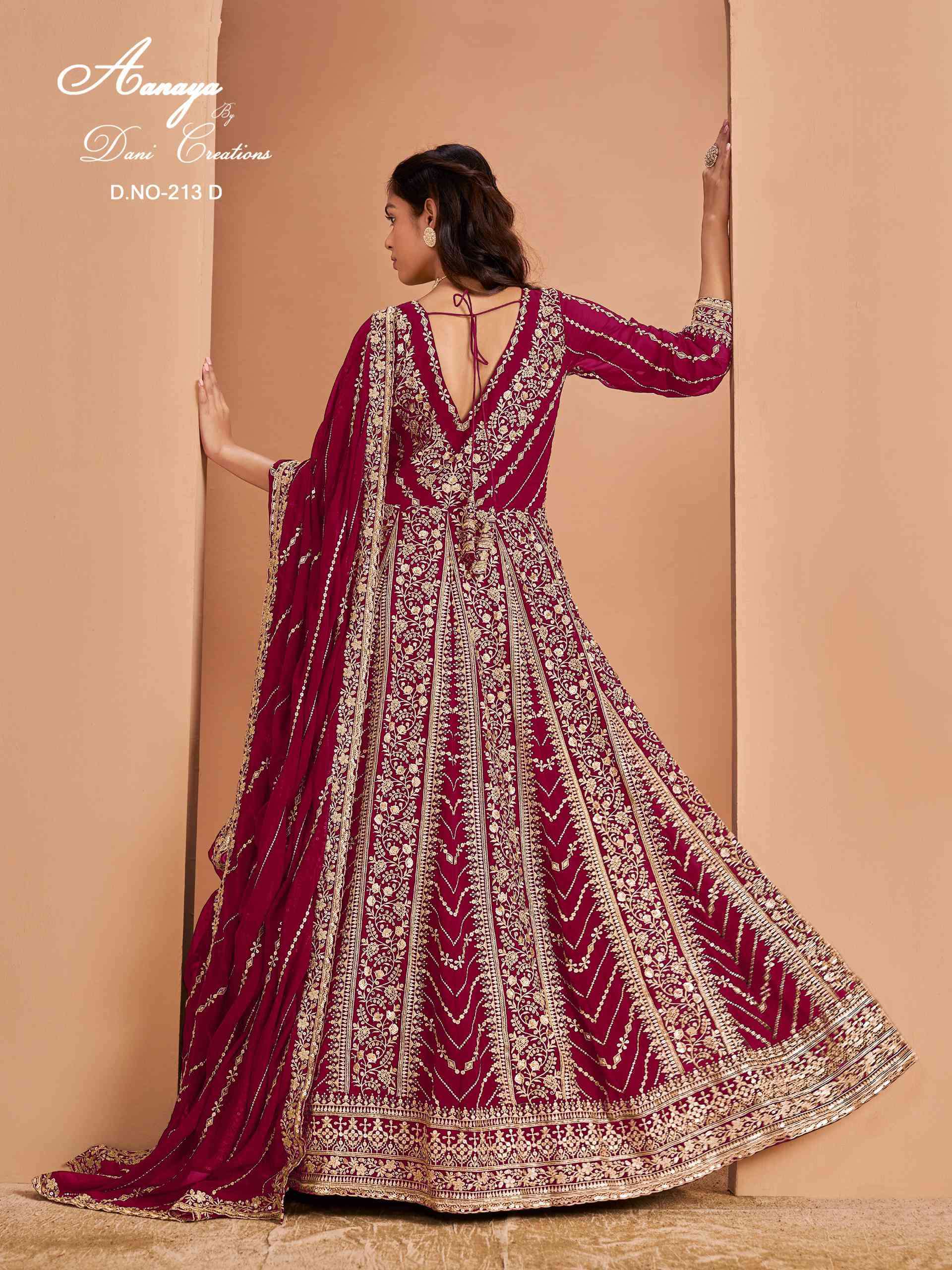 Aanaya Vol 213 Wedding Gown Type Salwar Suit Catalog Collection At view 8