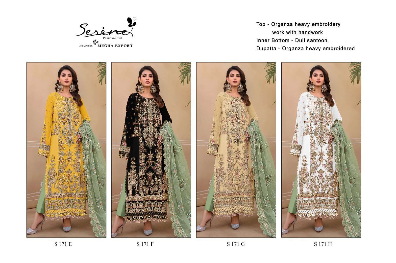 Serine S 171 Colors Partywear Pakistani Designer Dress view 5
