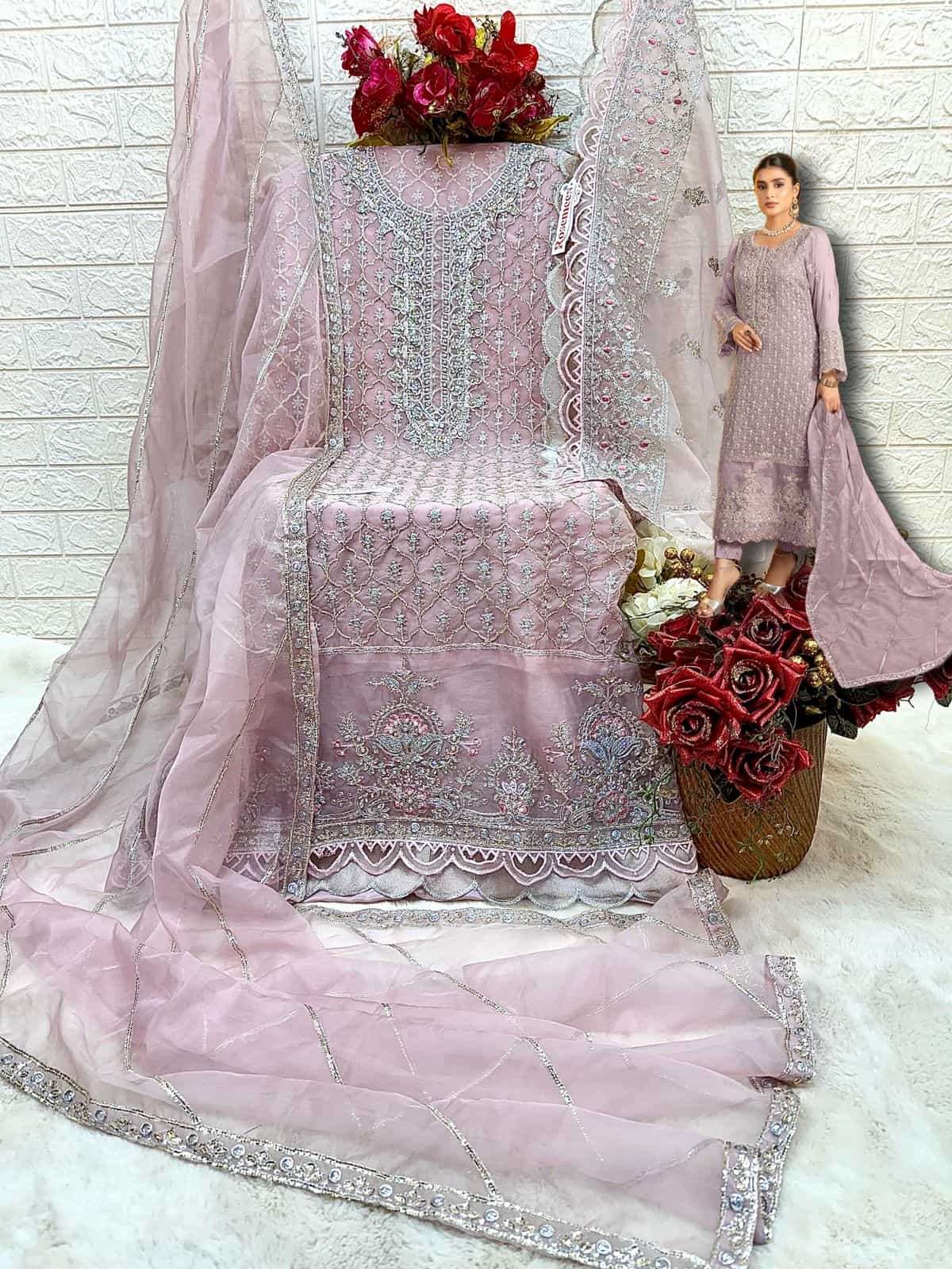 Fepic Rosemeen Organza Designer Party Wear Suit view 9