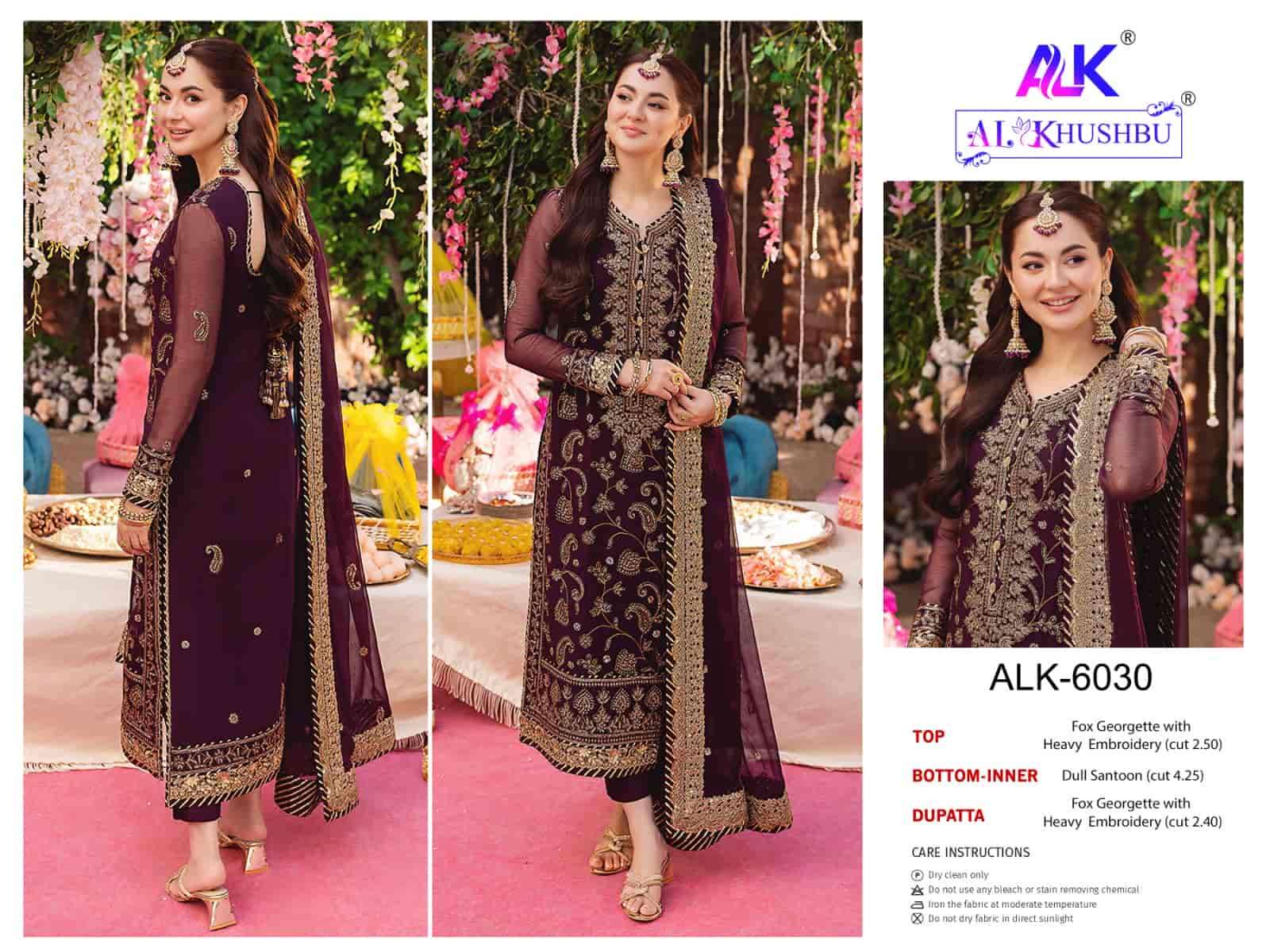 Al Khushbu 6030 To 6032 Pakistani Style Designer Georgette Suit Wholesalers view 2